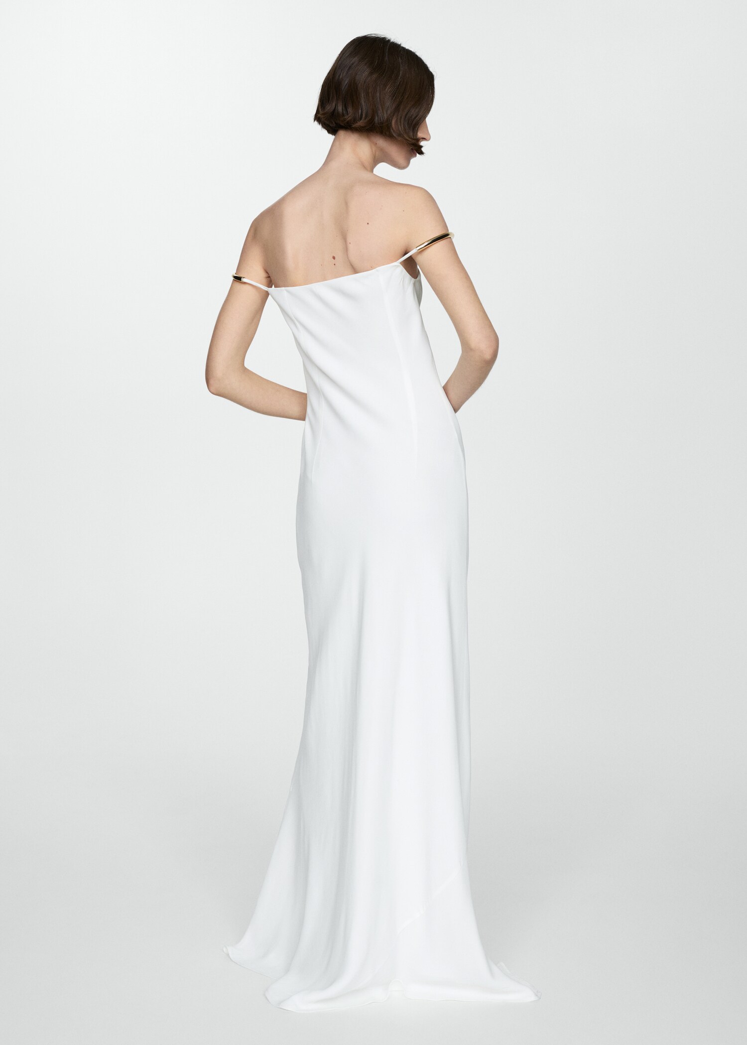 Strapless dress with metallic detail - Reverse of the article