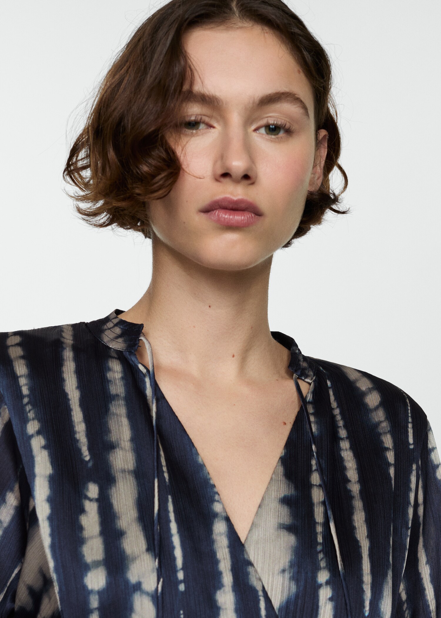 Vestido satinado estampado - Detalle del artículo 1