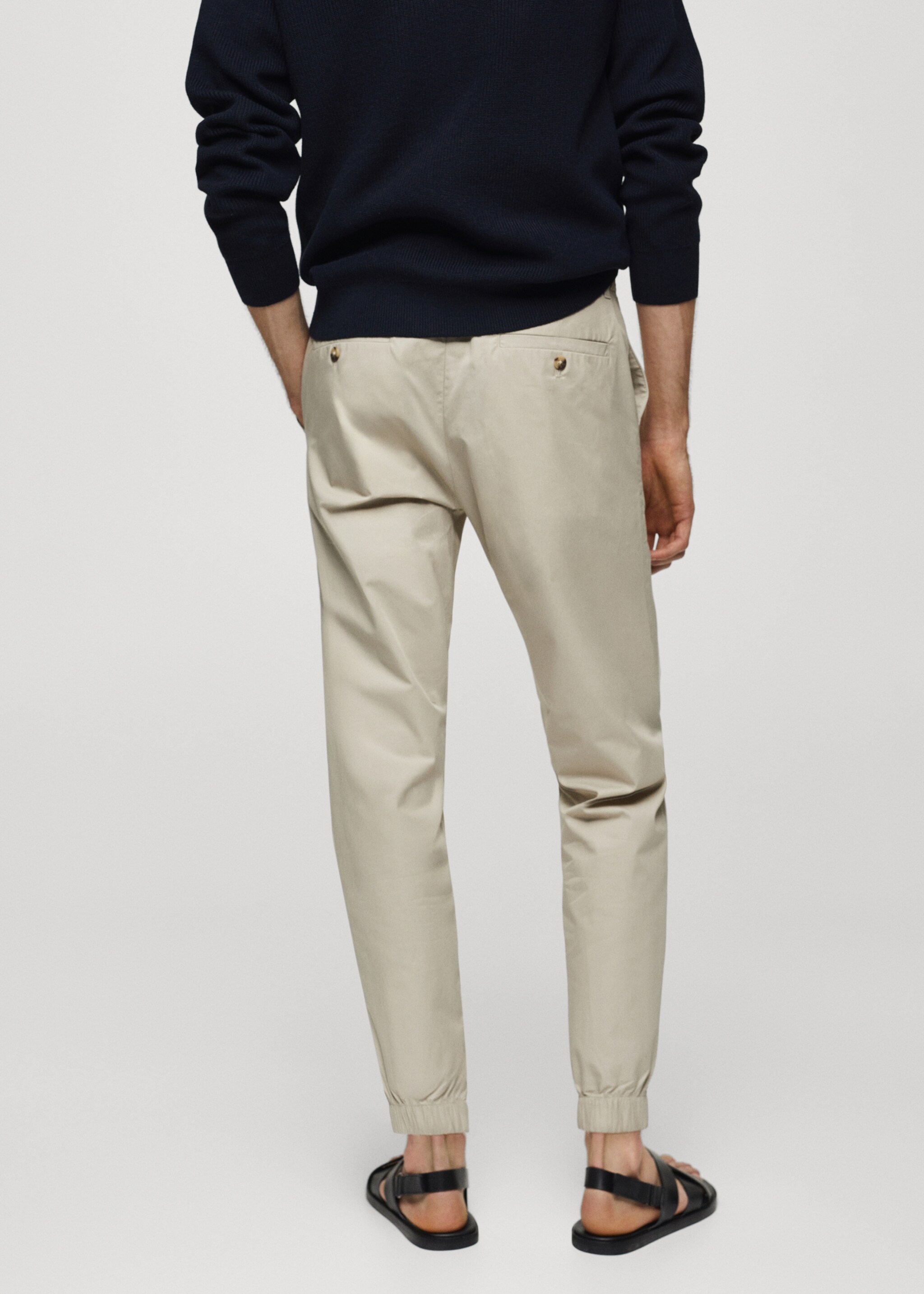 Παντελόνι slim fit 100% βαμβάκι - Πίσω όψη προϊόντος