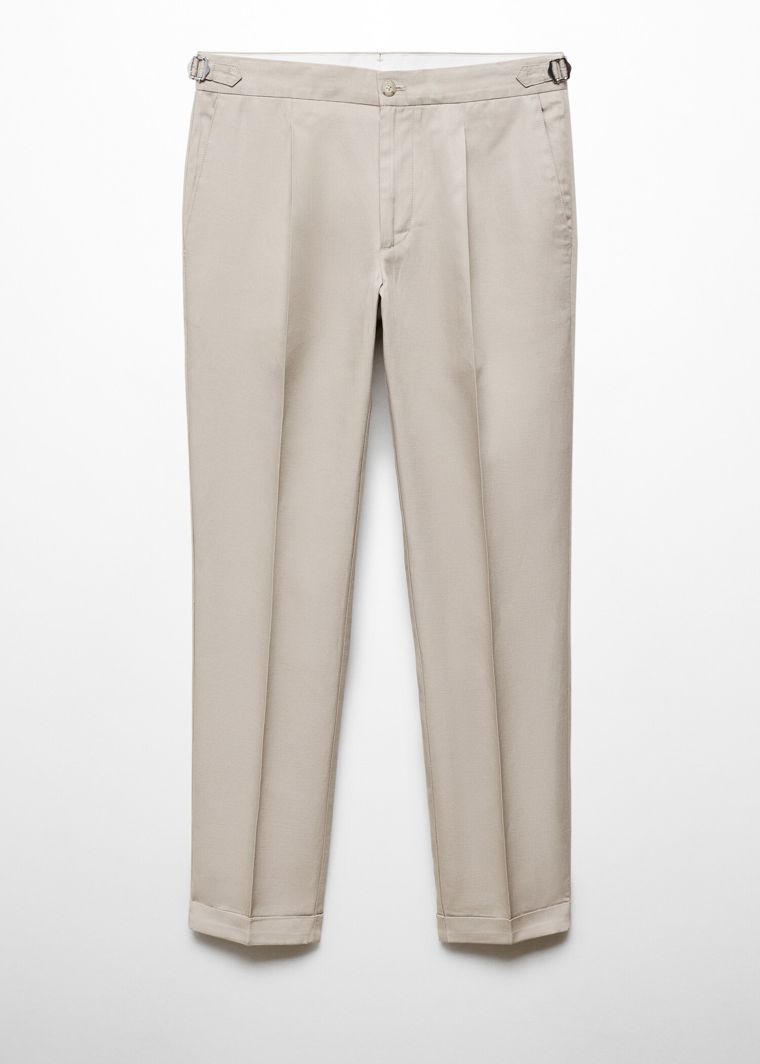 Bundfaltenhose aus Leinengemisch - Artikel ohne Model