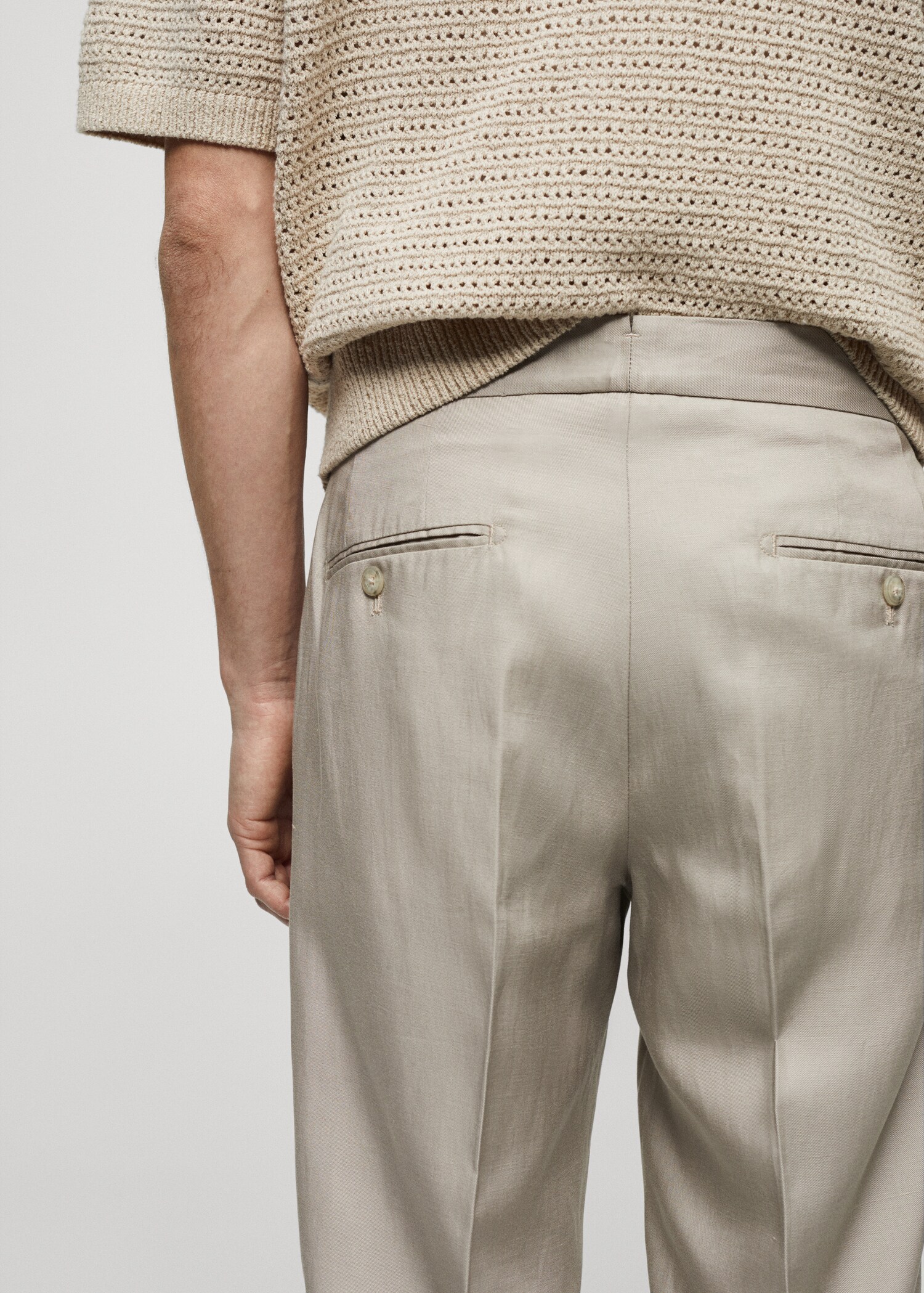 Bundfaltenhose aus Leinengemisch - Detail des Artikels 4