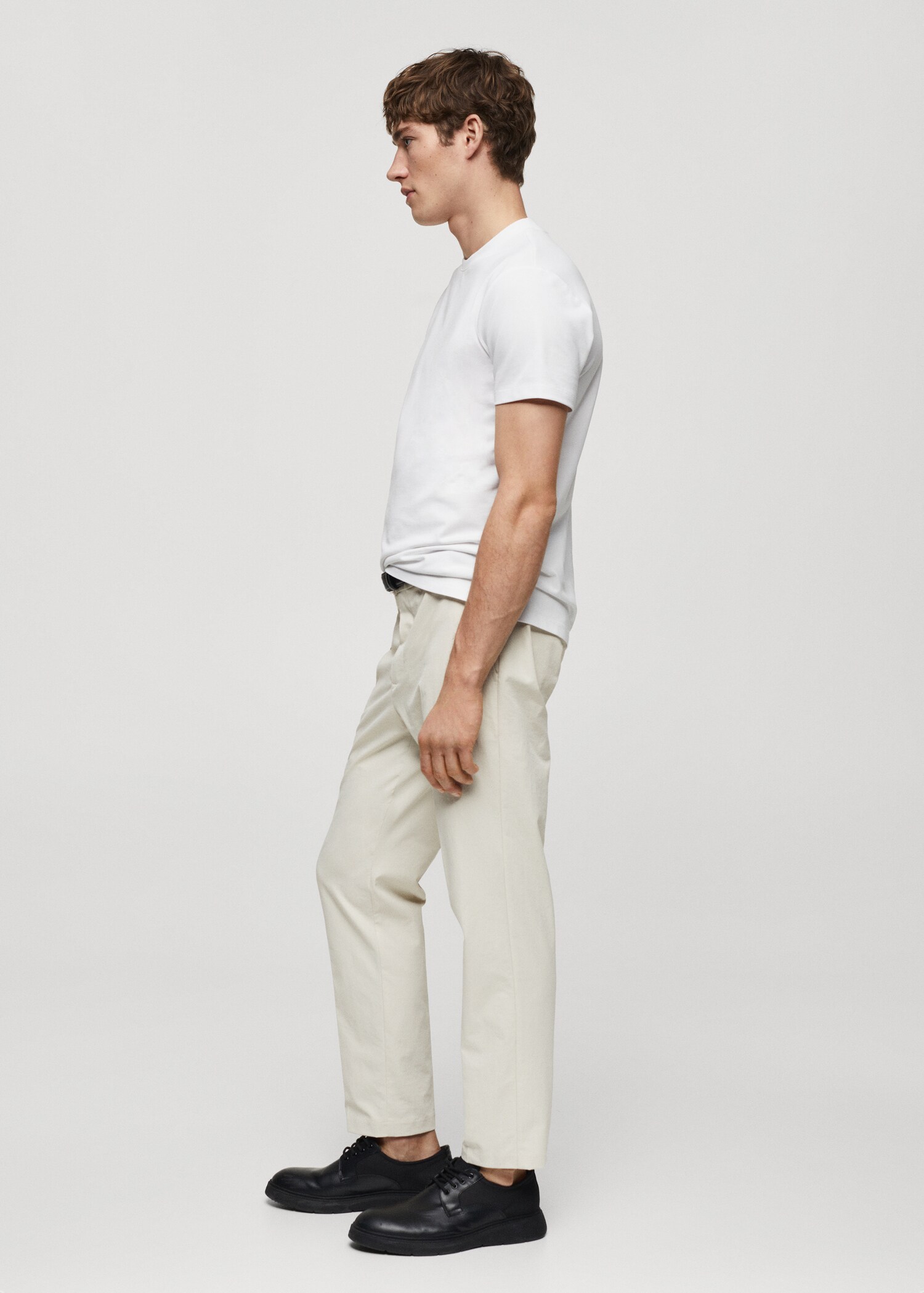 Slim fit technical fabric trousers - Details of the article 2