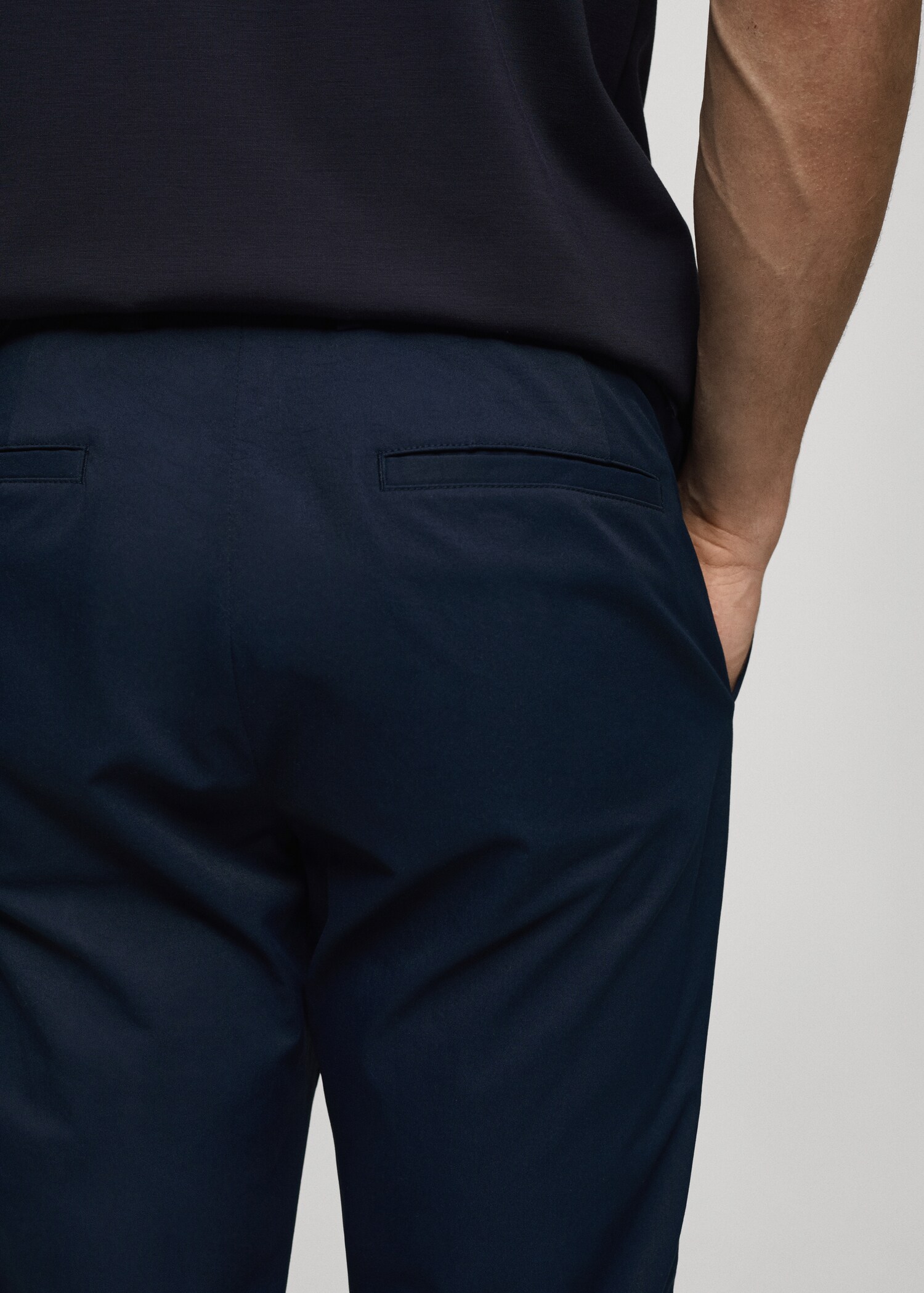 Slim fit technical fabric trousers - Details of the article 6
