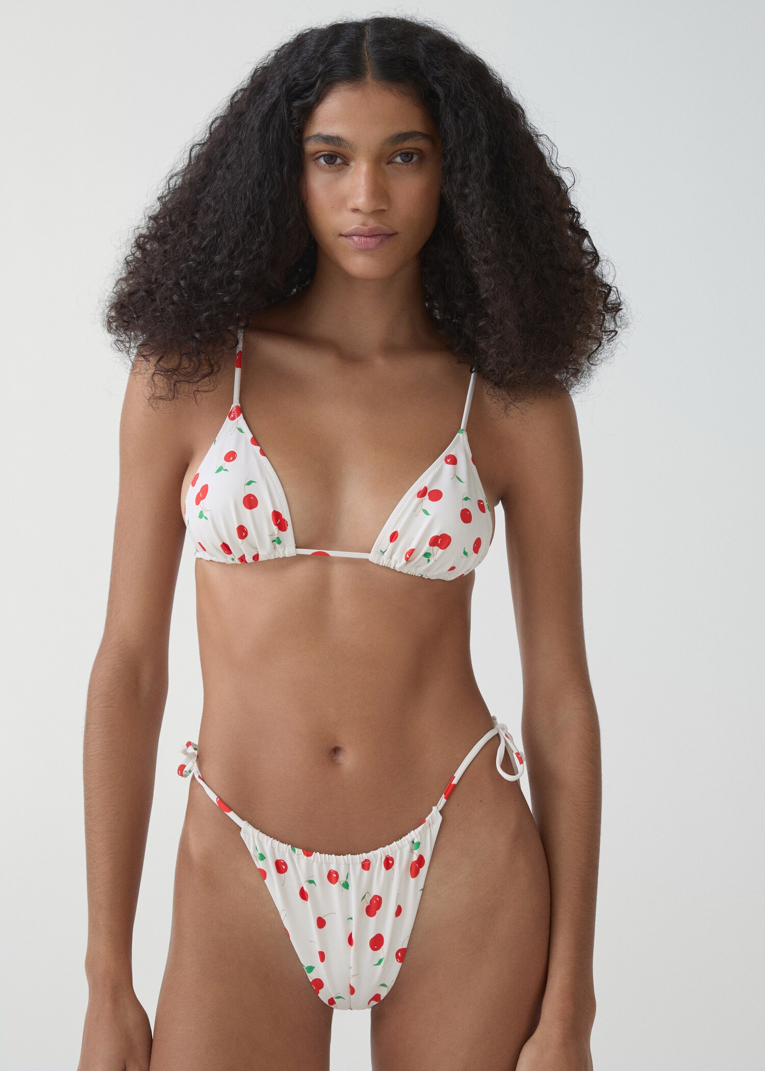 Printed Brazilian bikini bottoms - Medium plane