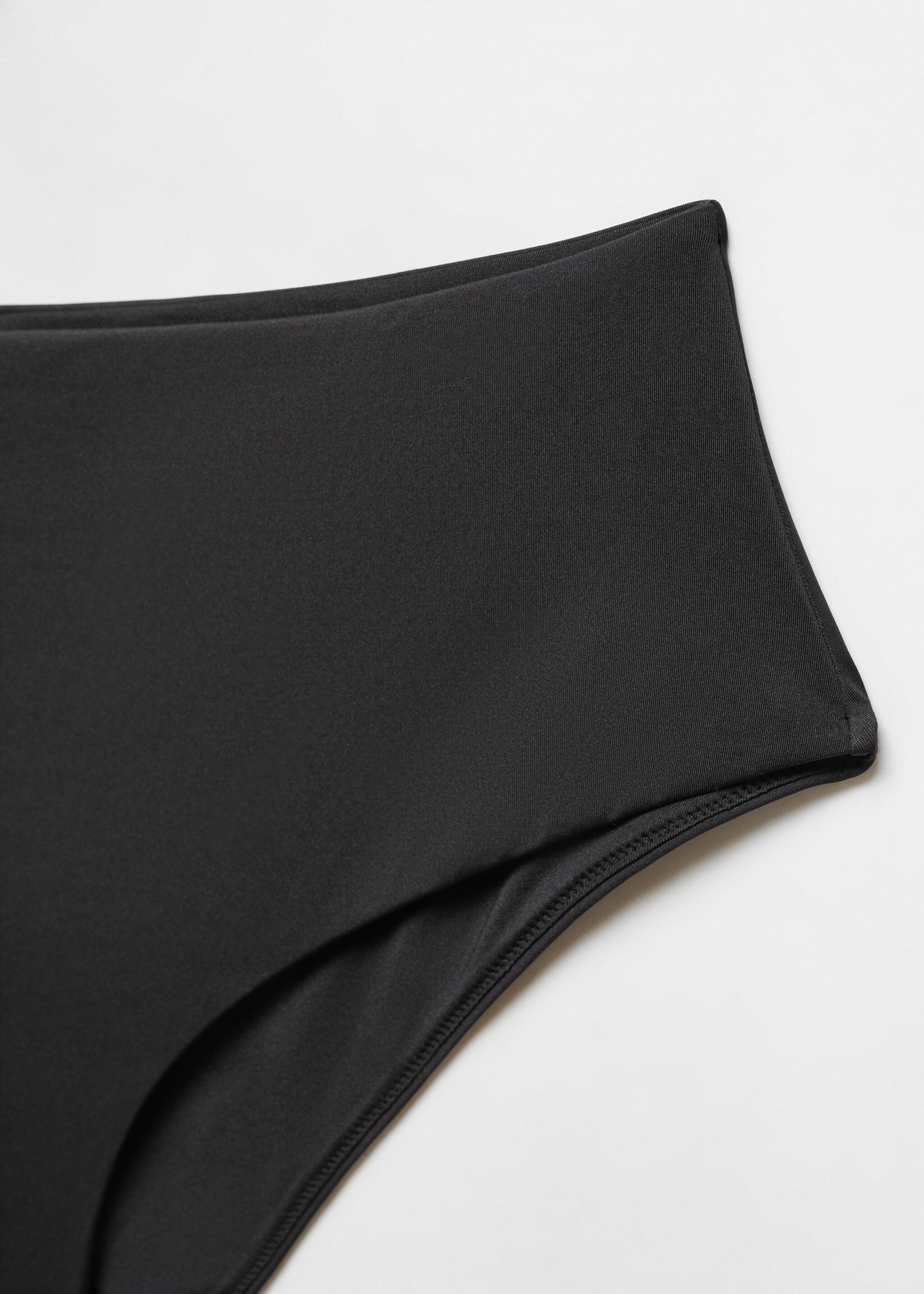 High-waist bikini bottoms - Details of the article 8, Black. Ref: 67016743-00.