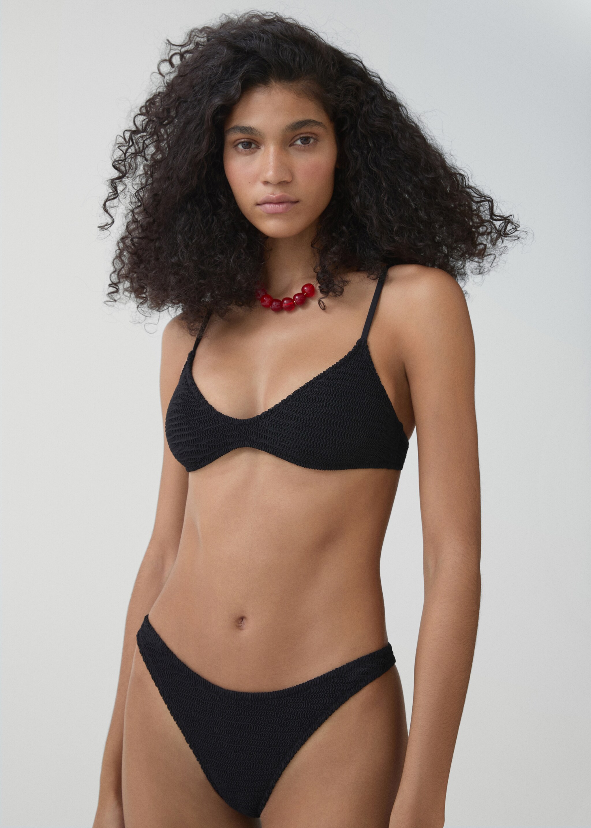 Textured bikini bottom - Medium plane