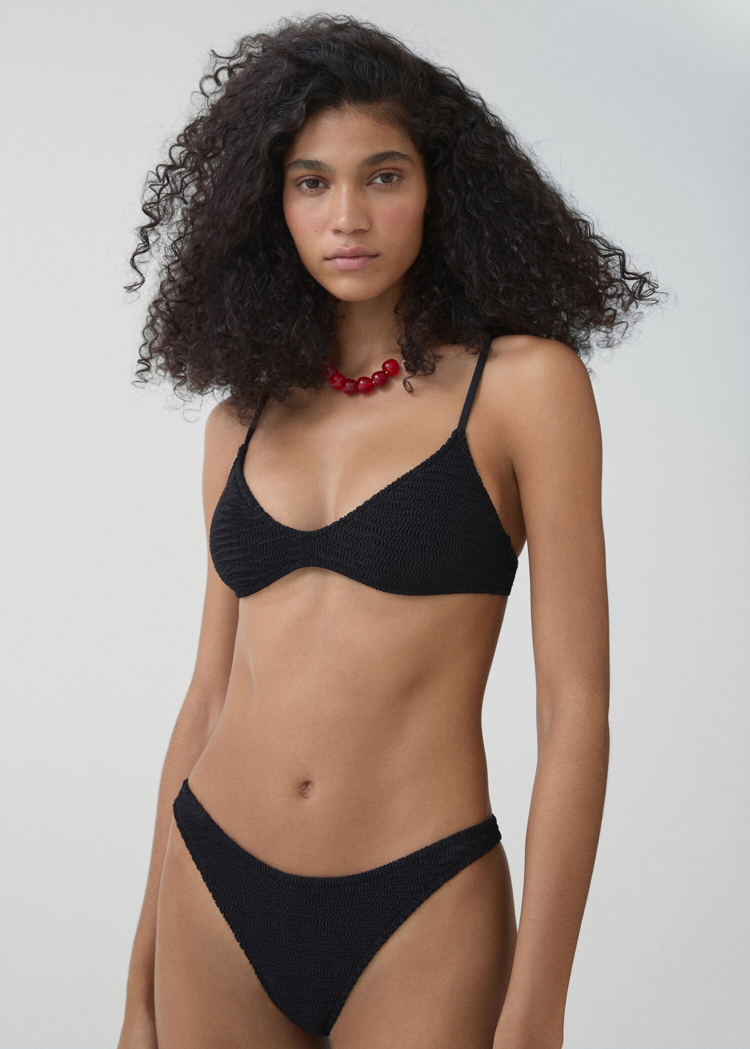 Textured bikini bottom - Medium plane