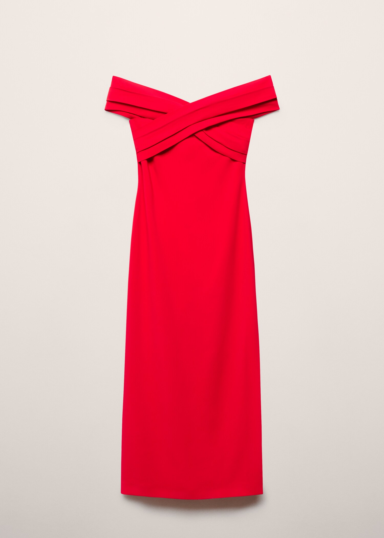 Vestido hombros descubiertos escote cruzado - Artículo sin modelo