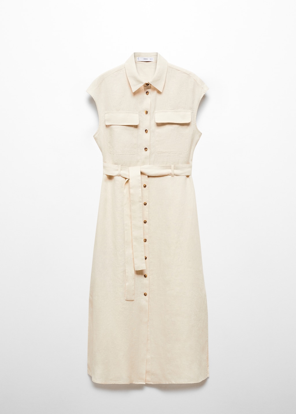 100% linen shirty dress - Women | MANGO OUTLET USA