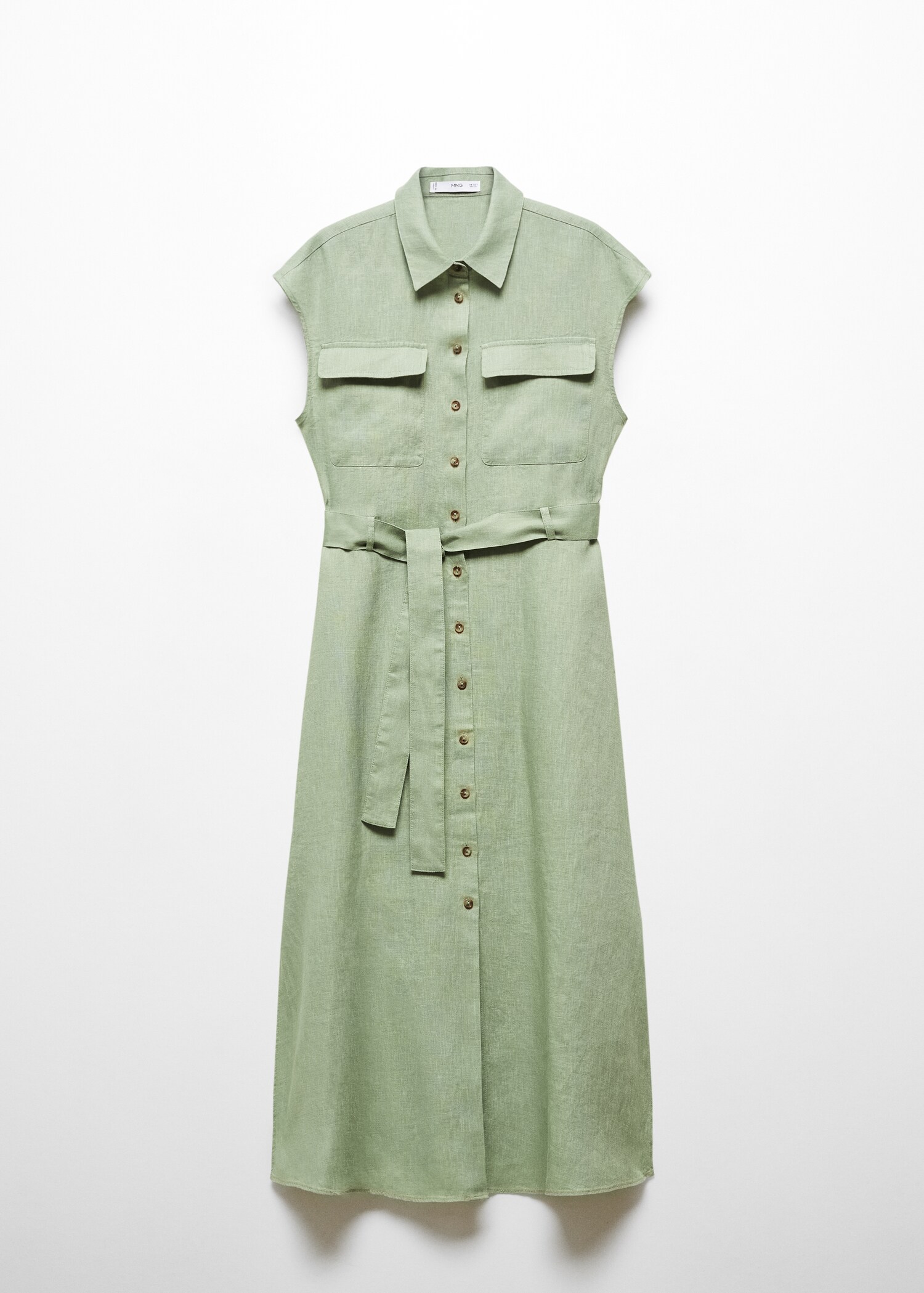 Robe chemisier 100 % lin - Article sans modèle