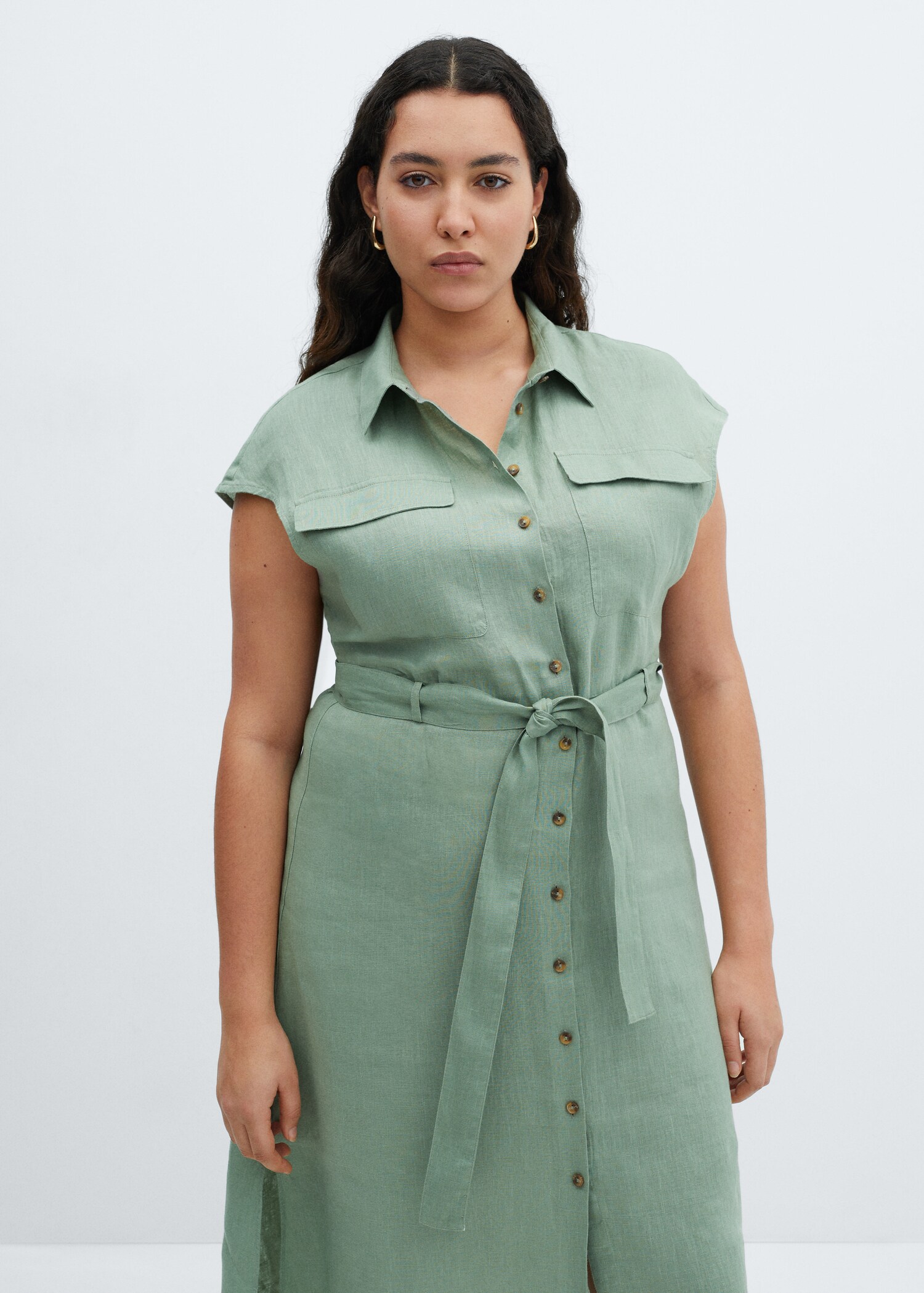Robe chemisier 100 % lin - Détail de l'article 5