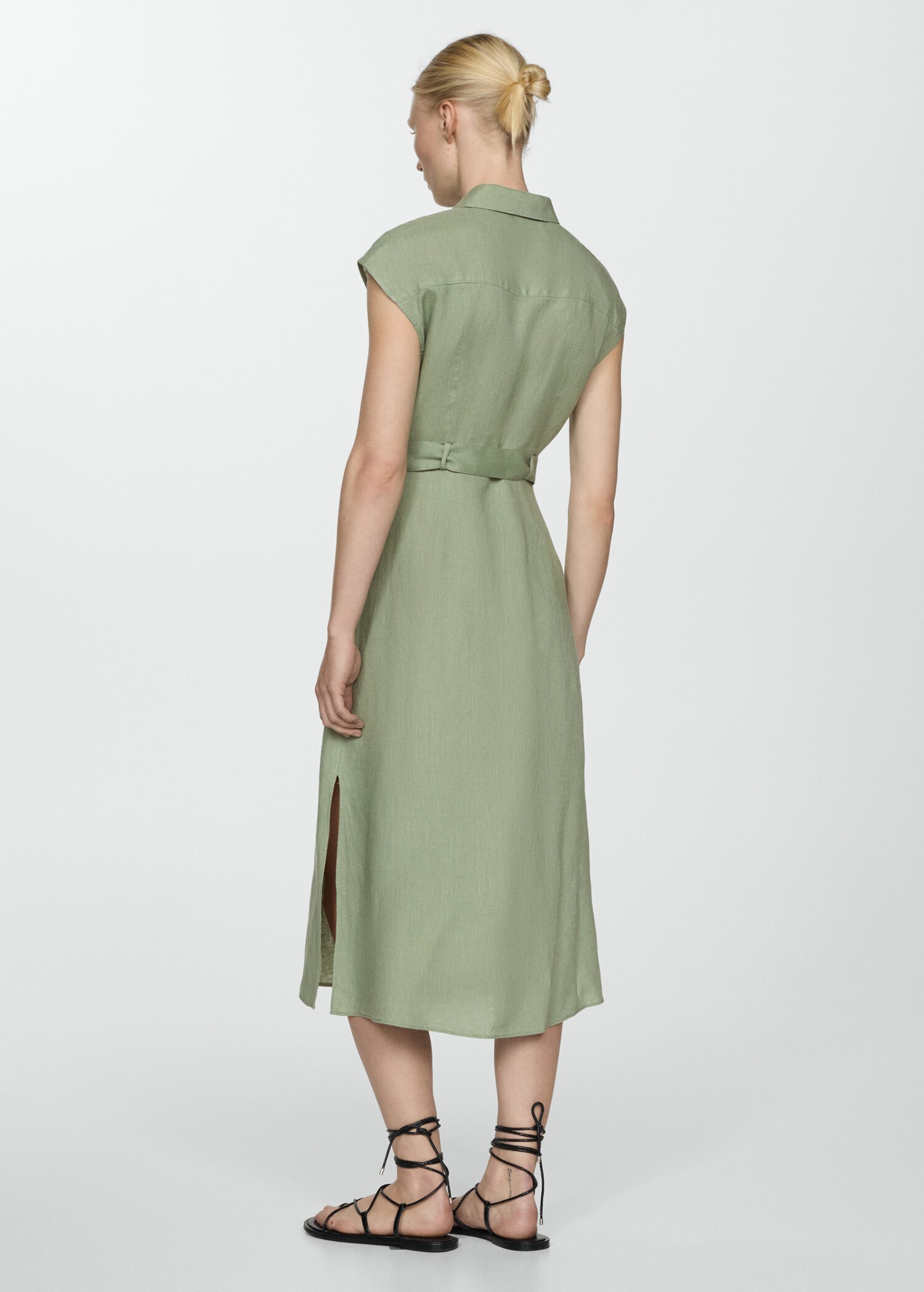 Robe chemisier 100 % lin - Verso de l’article