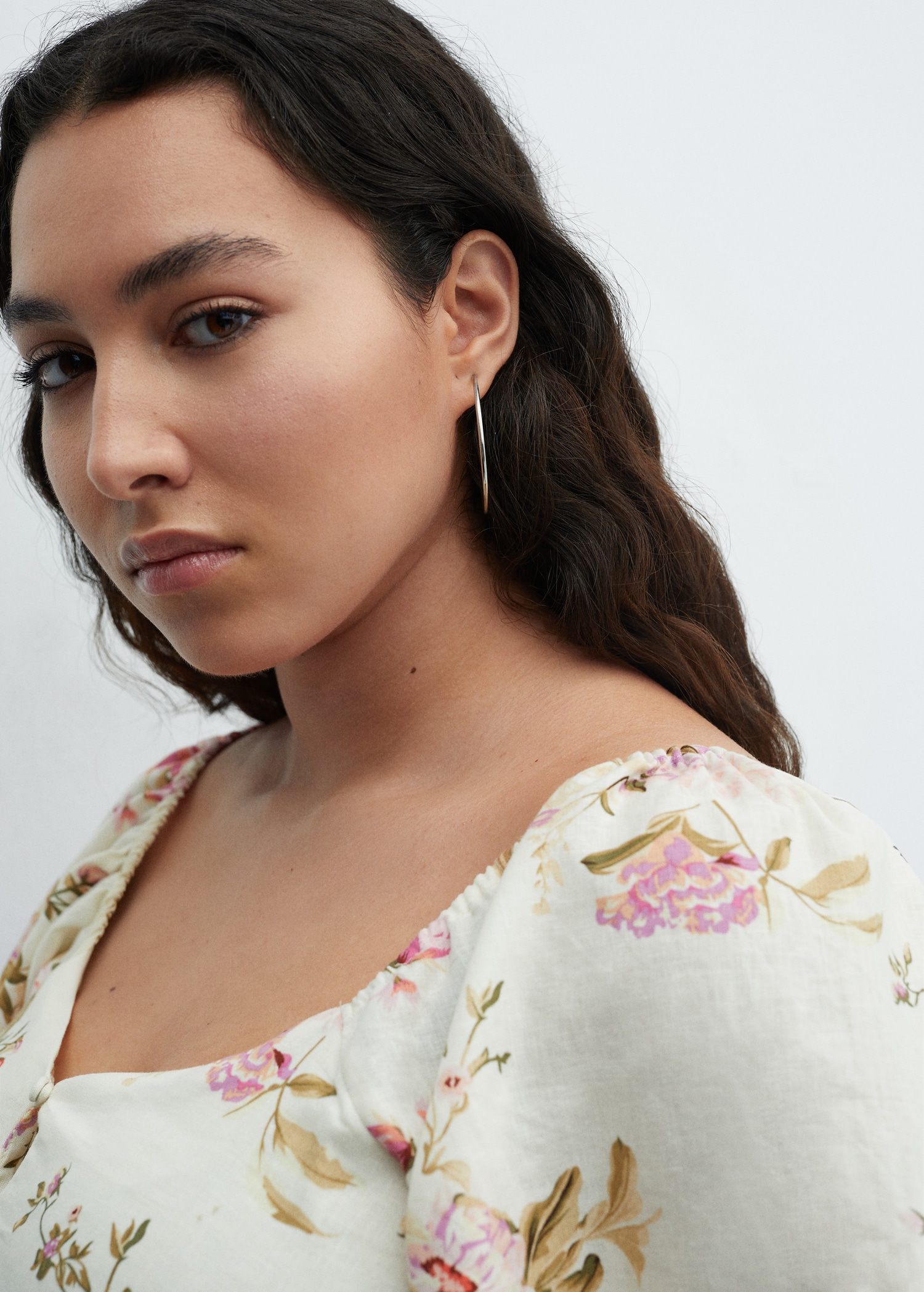 Buttoned linen-blend dress - Details of the article 4