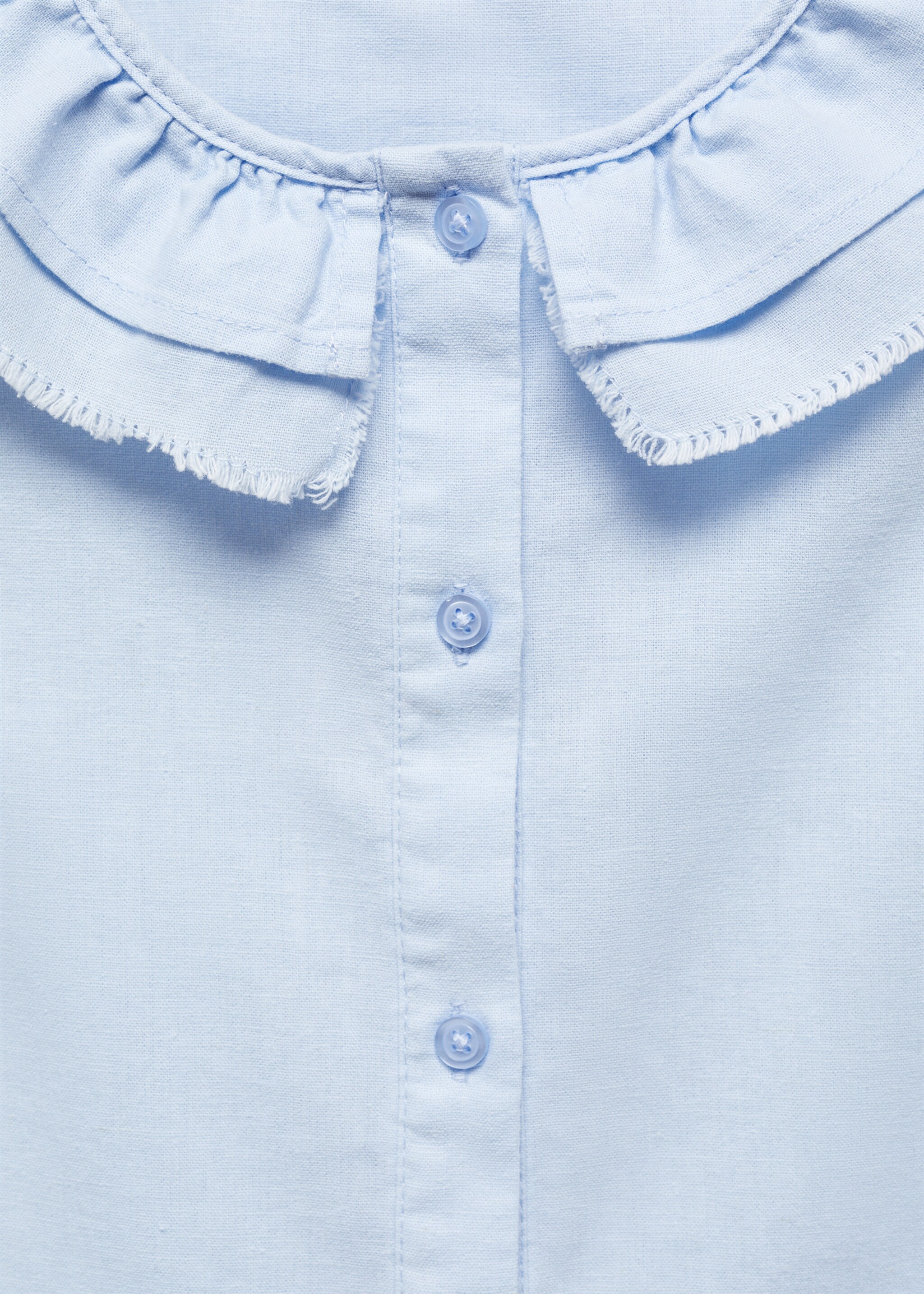 Button linen-blend blouse - Details of the article 8