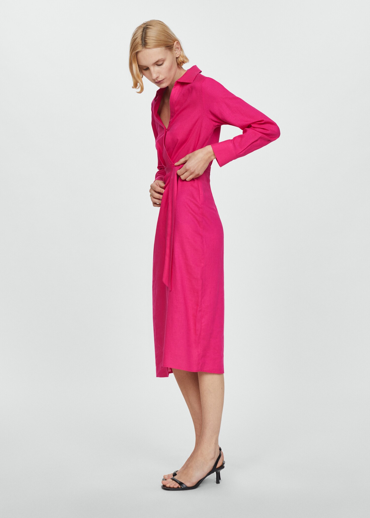 Robe chemise lin nœud - Détail de l'article 2
