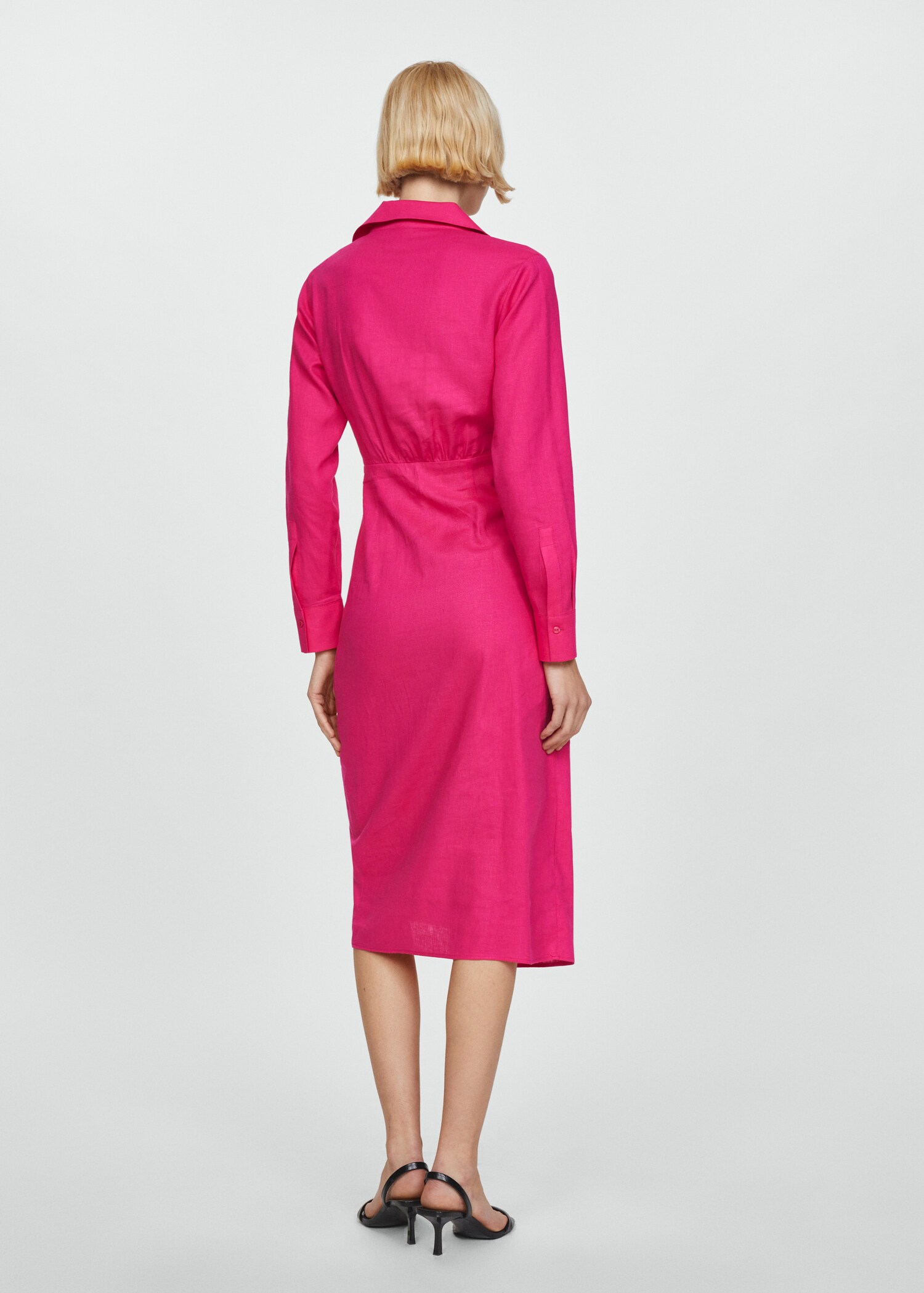 Robe chemise lin nœud - Verso de l’article