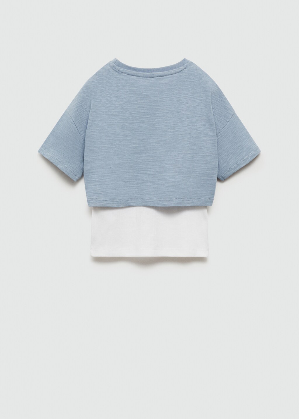 Double-layer printed t-shirt - Girls | MANGO OUTLET USA