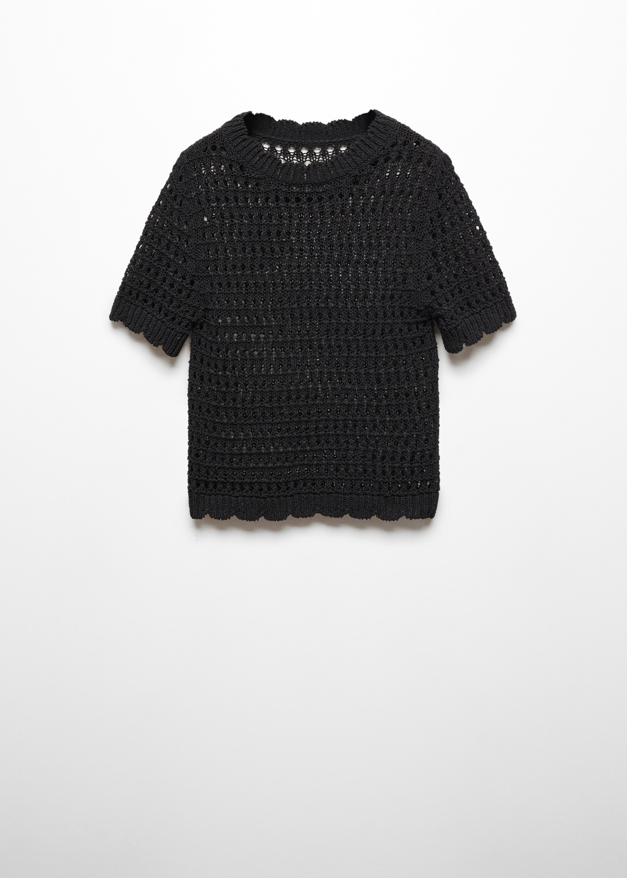 Pulover din tricot cu detalii ajurate - Articol fără model