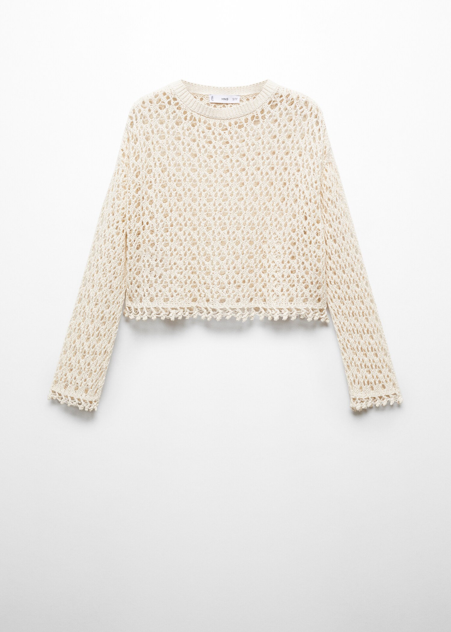 Cotton crochet sweater - Article without model