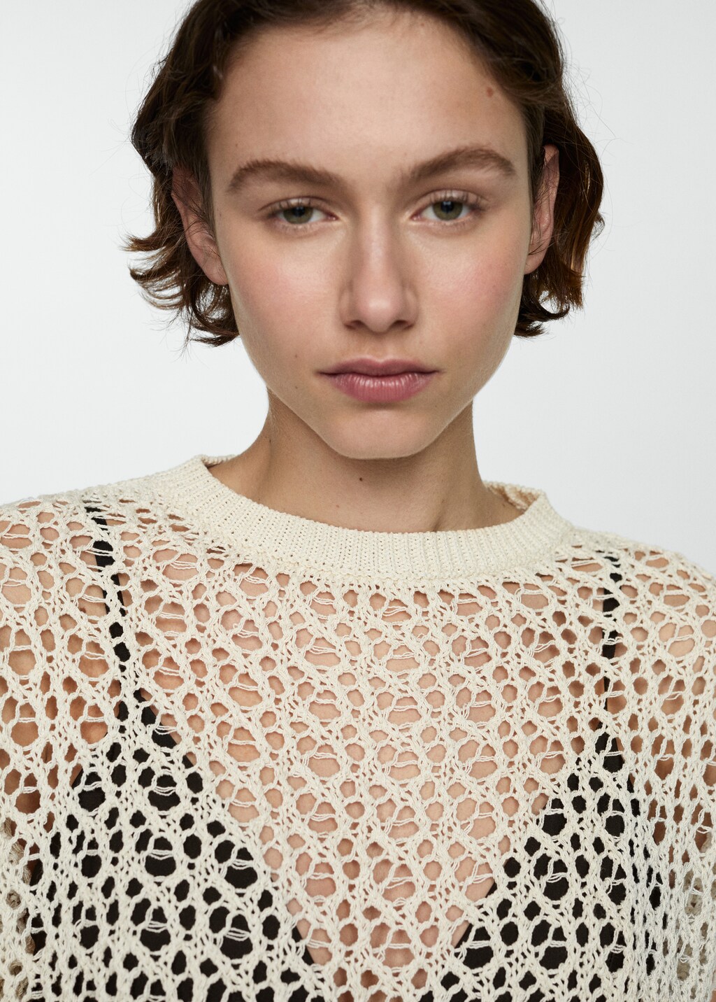 Cotton crochet sweater - Women | MANGO OUTLET USA