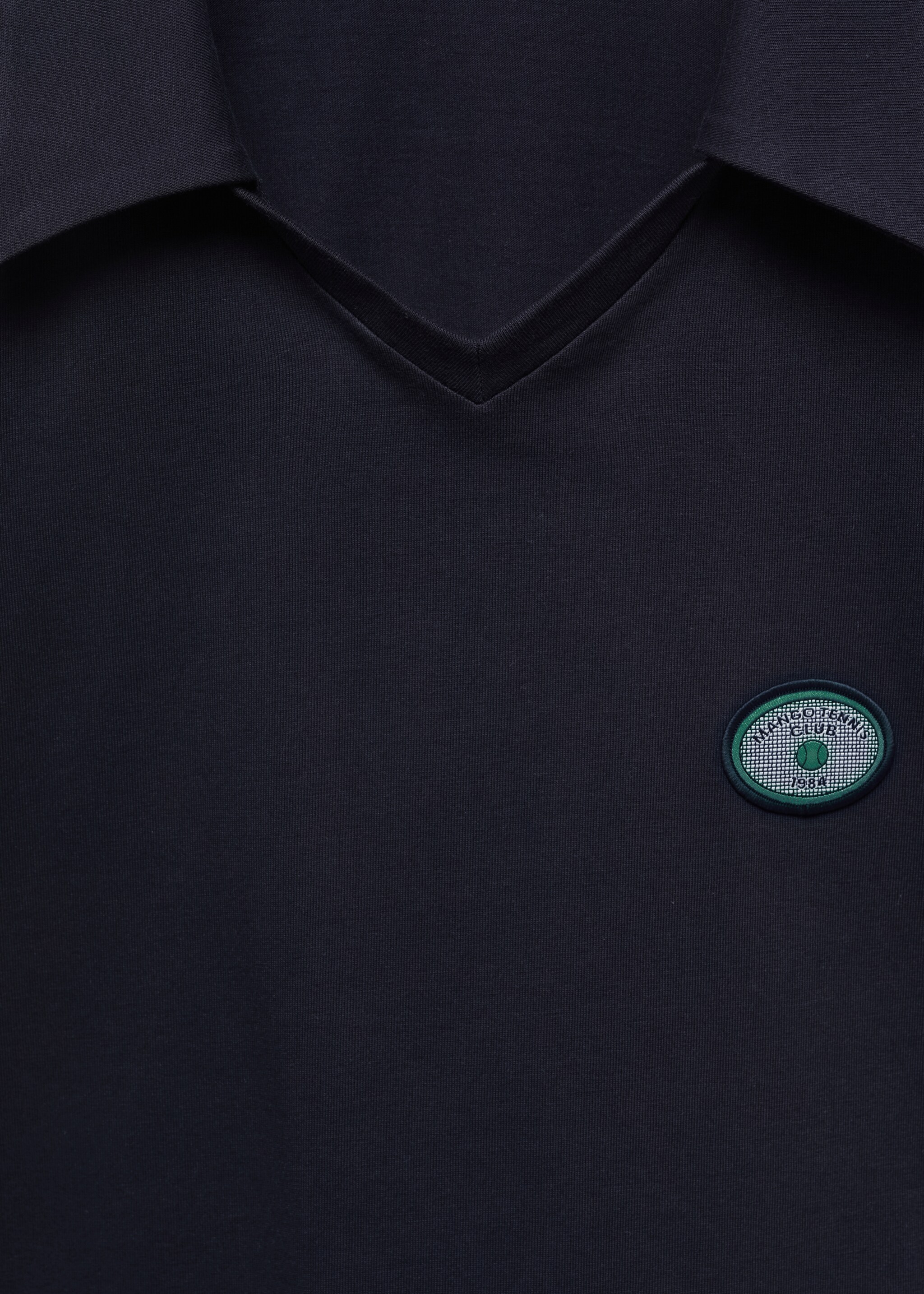 100% cotton polo shirt with logo - Details of the article 8, Dark Navy. Ref: 67017145-00.