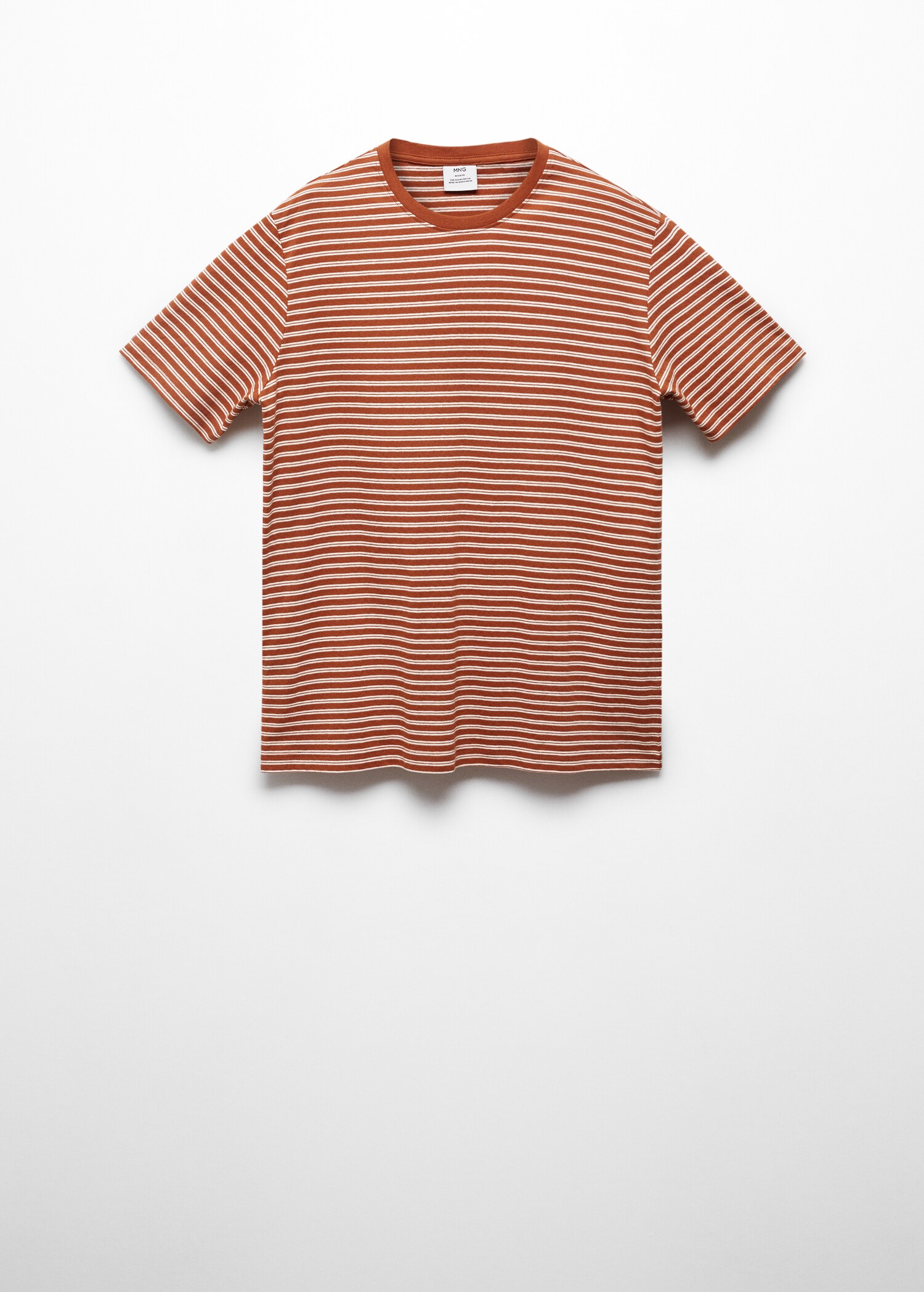 Striped cotton linen-blend T-shirt - Article without model