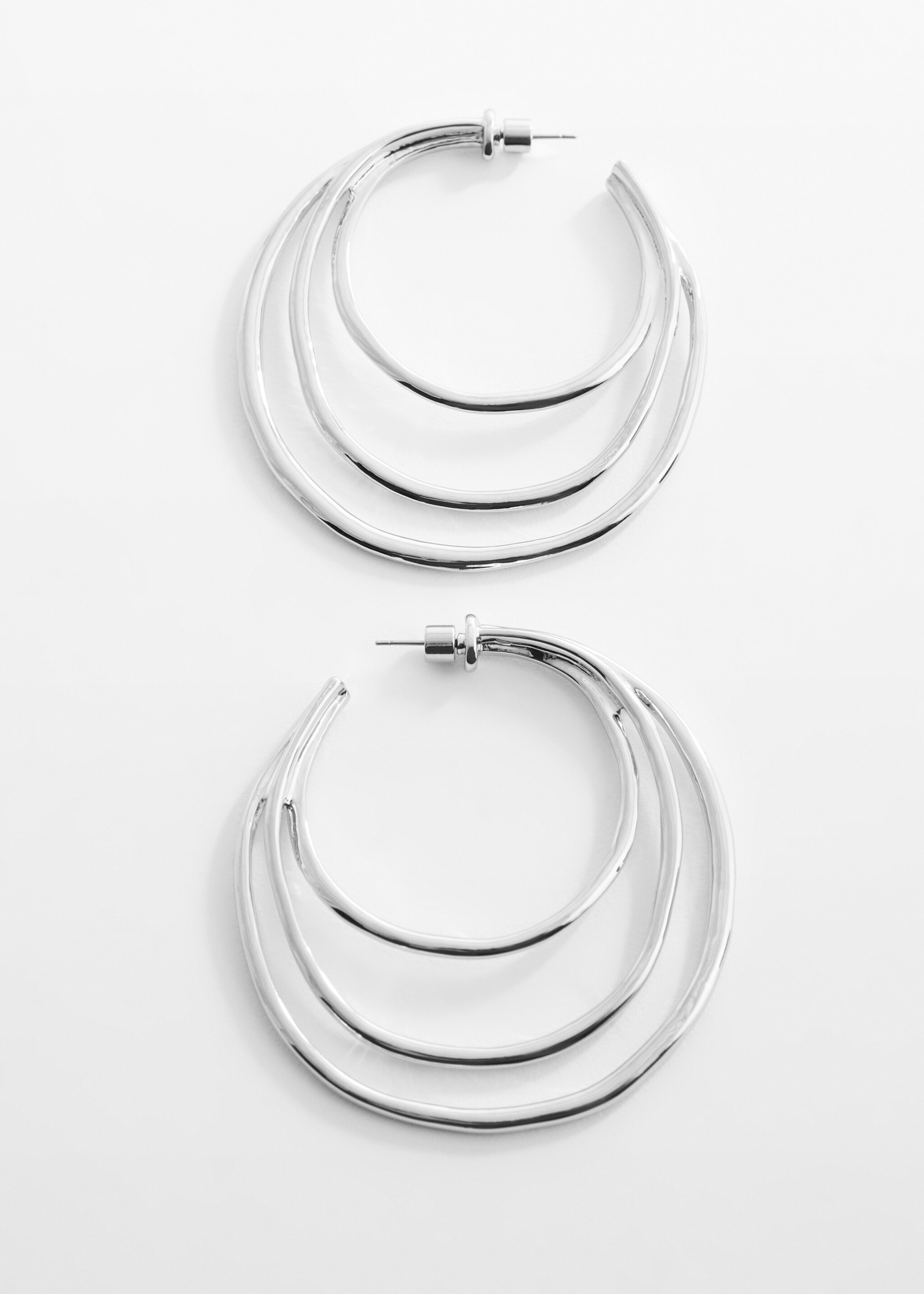 Boucles d'oreilles trois anneaux - Plan moyen