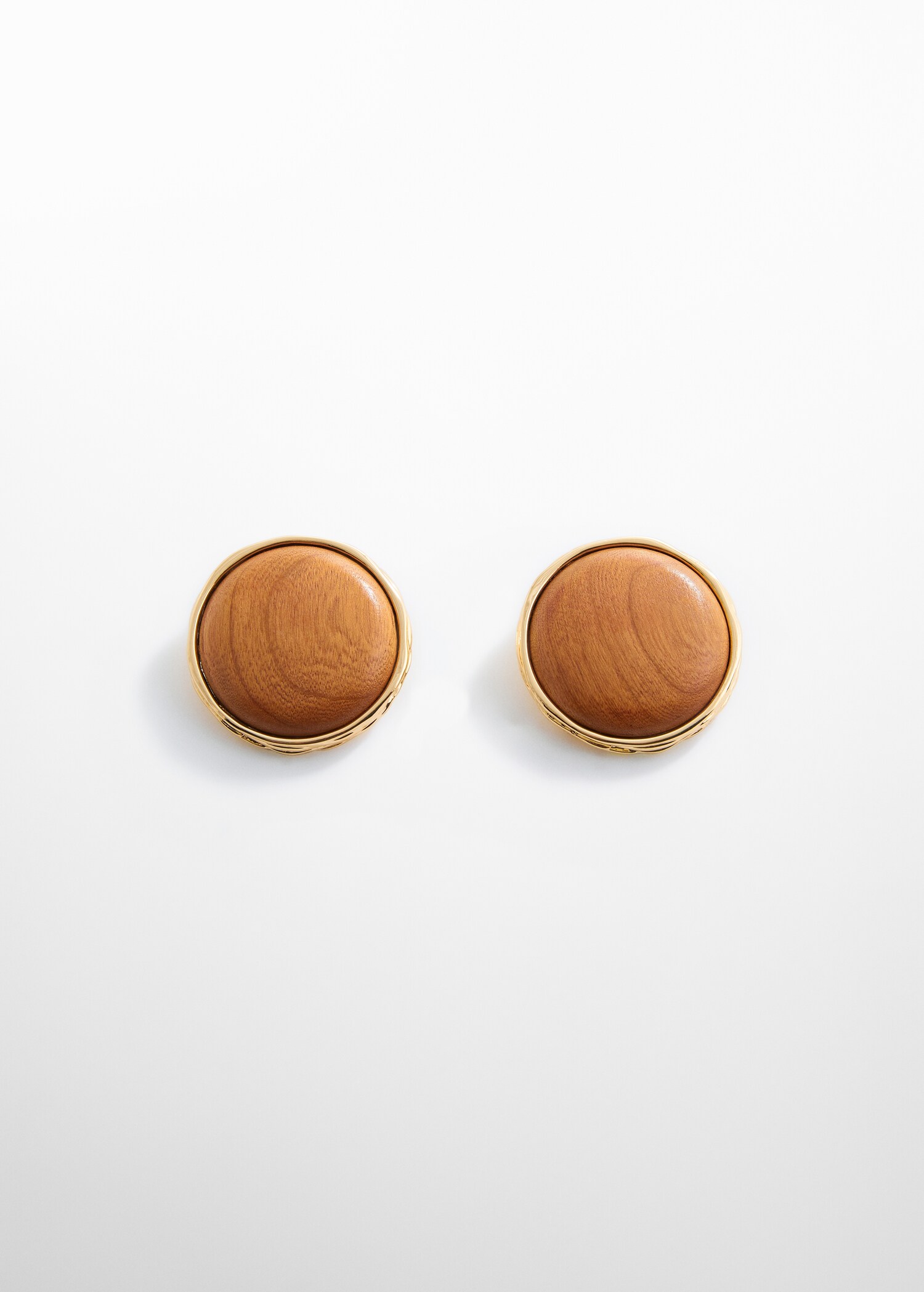 Pendientes madera diseño circular - Artículo sin modelo