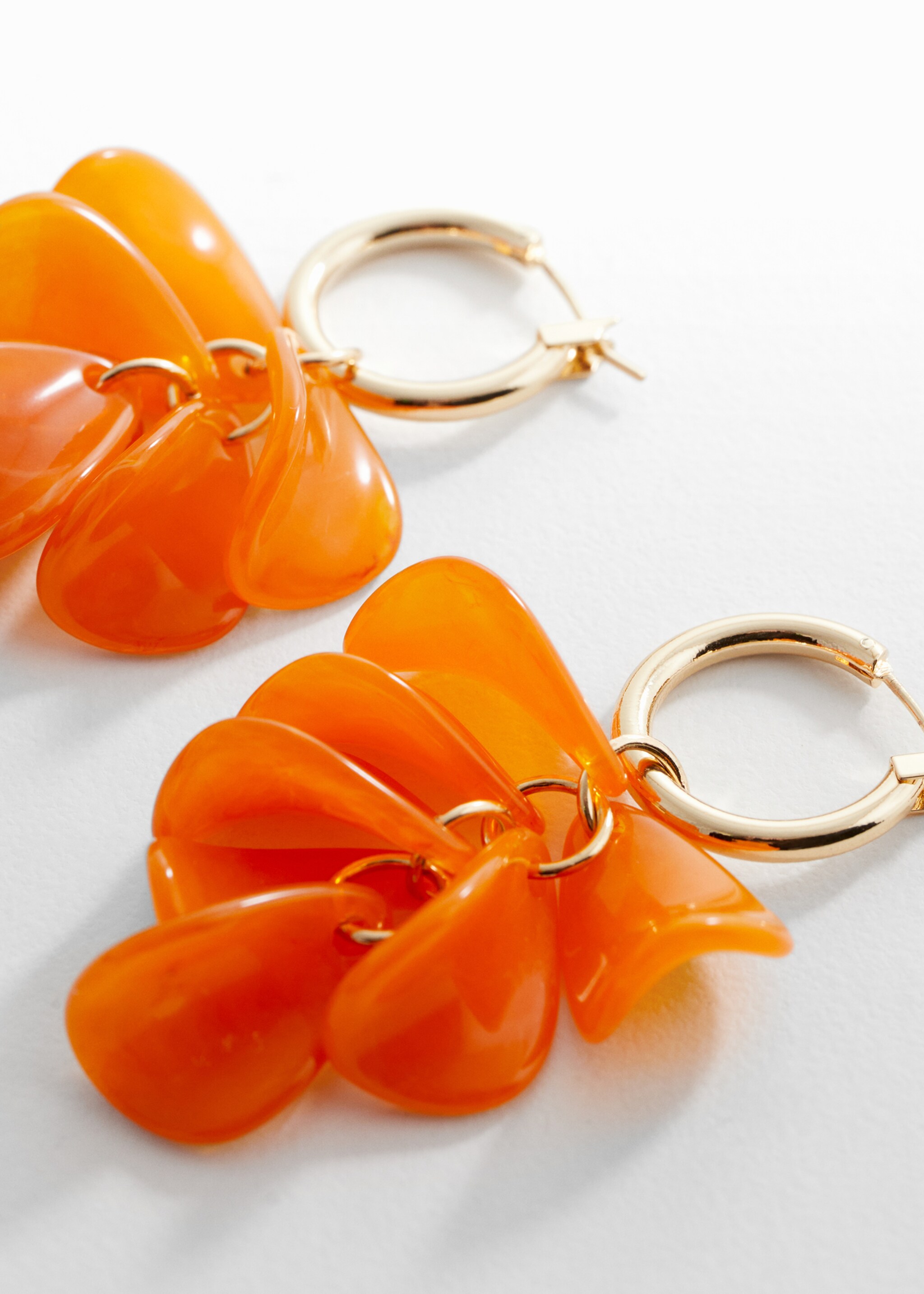 Beaded pendant earrings - Details of the article 1, Orange. Ref: 67017724-00.