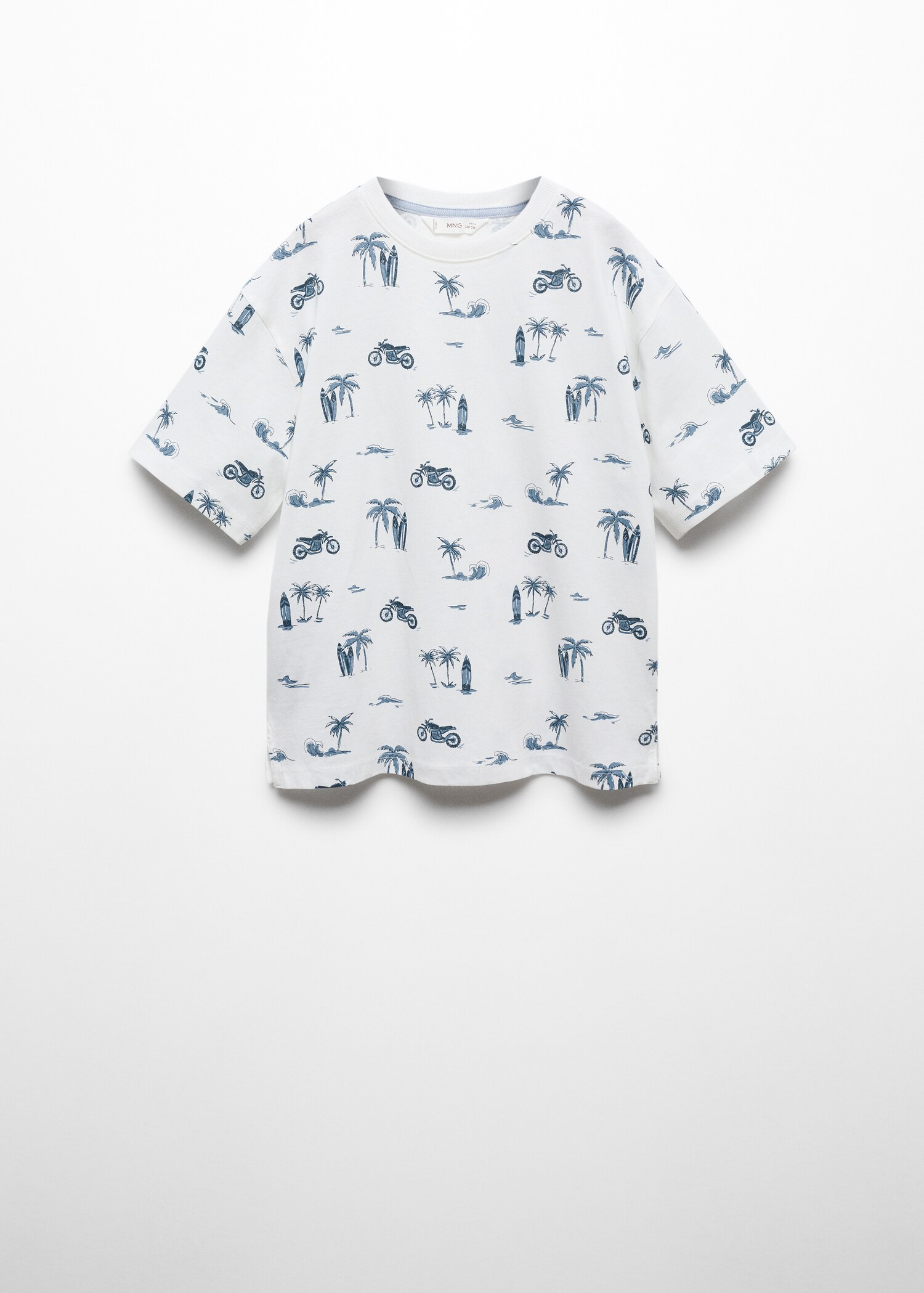 Printed cotton-blend T-shirt - Article without model