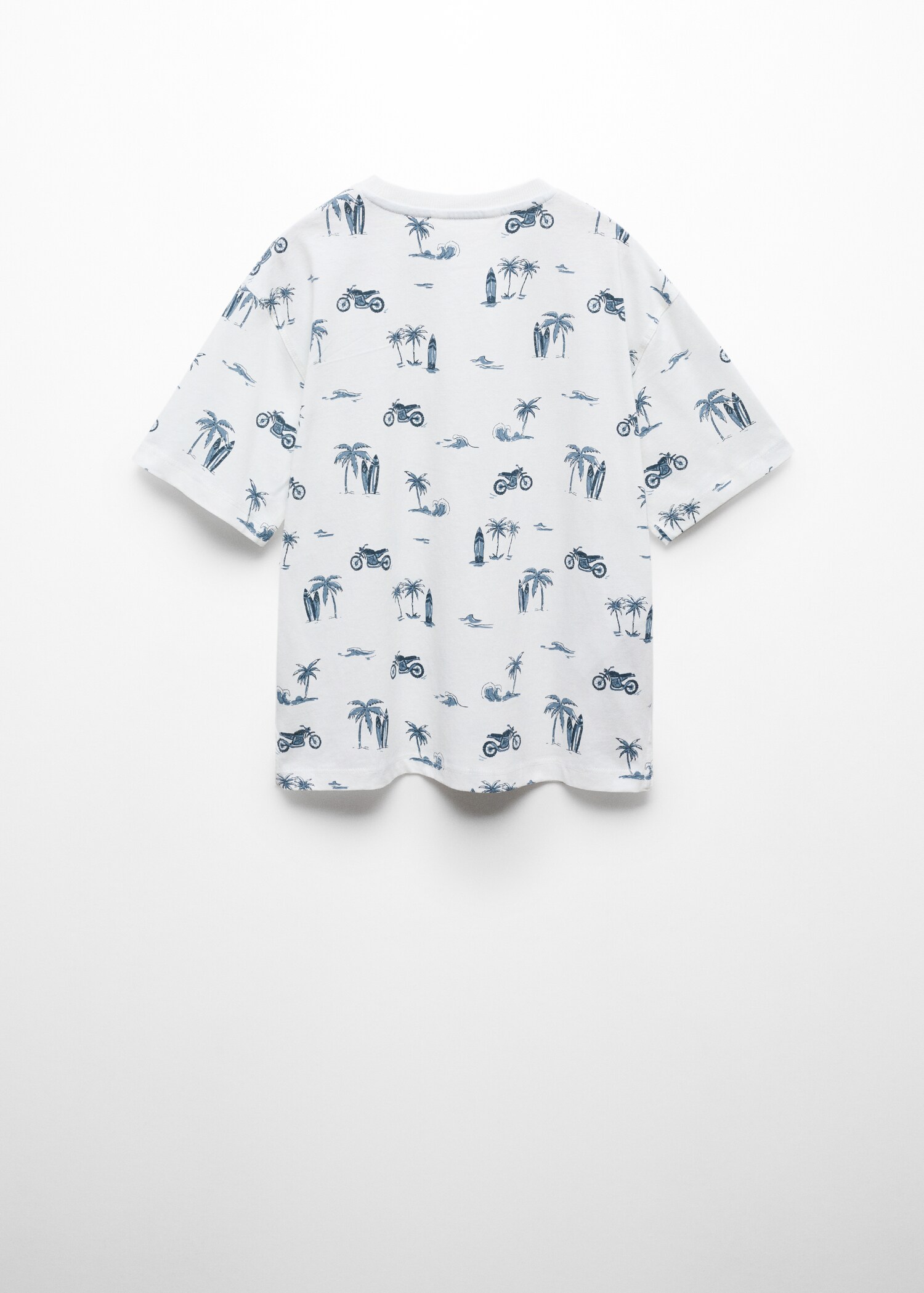 Printed cotton-blend T-shirt - Reverse of the article