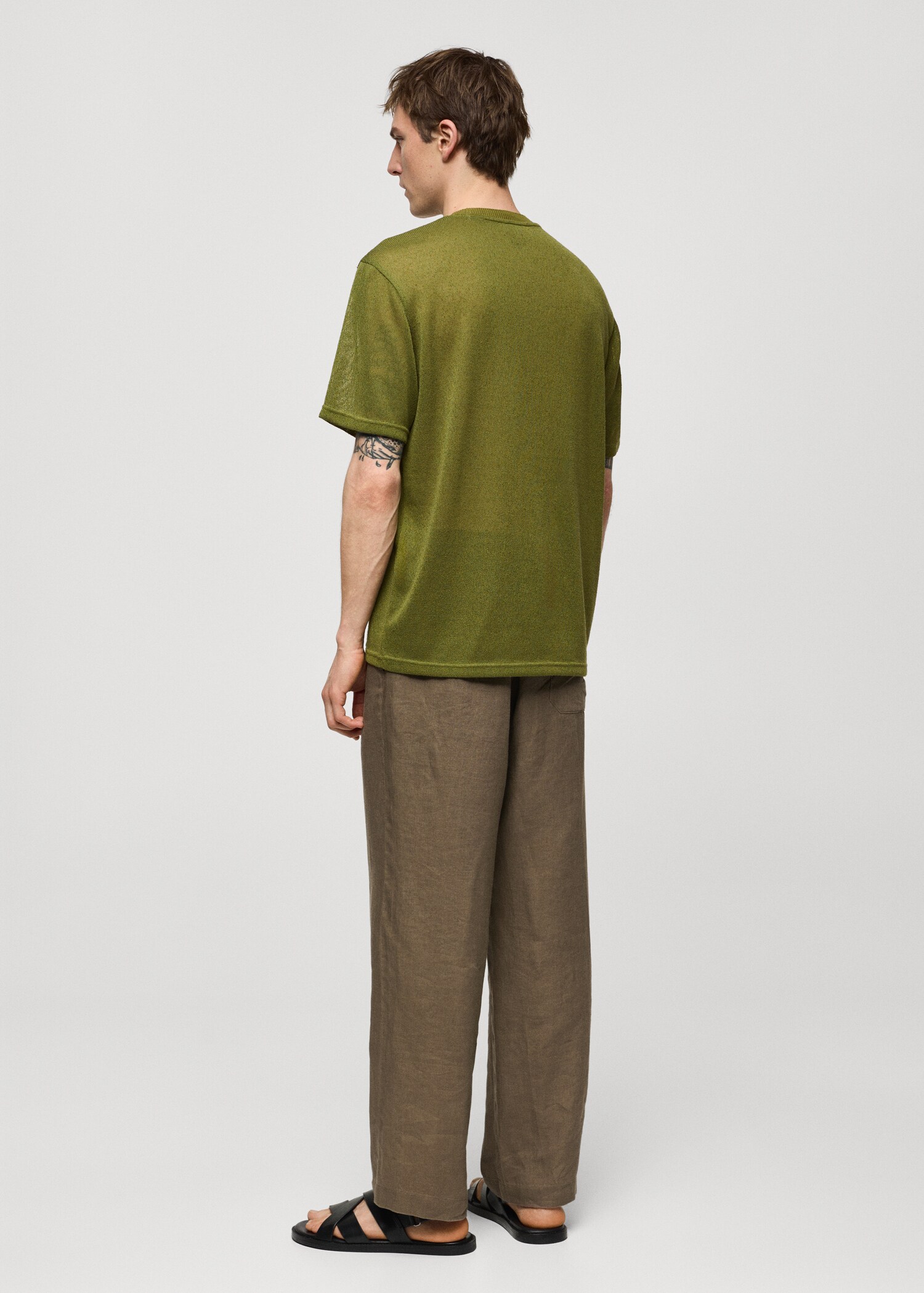 T-shirt with regular-fit structure - Reverse of the article
