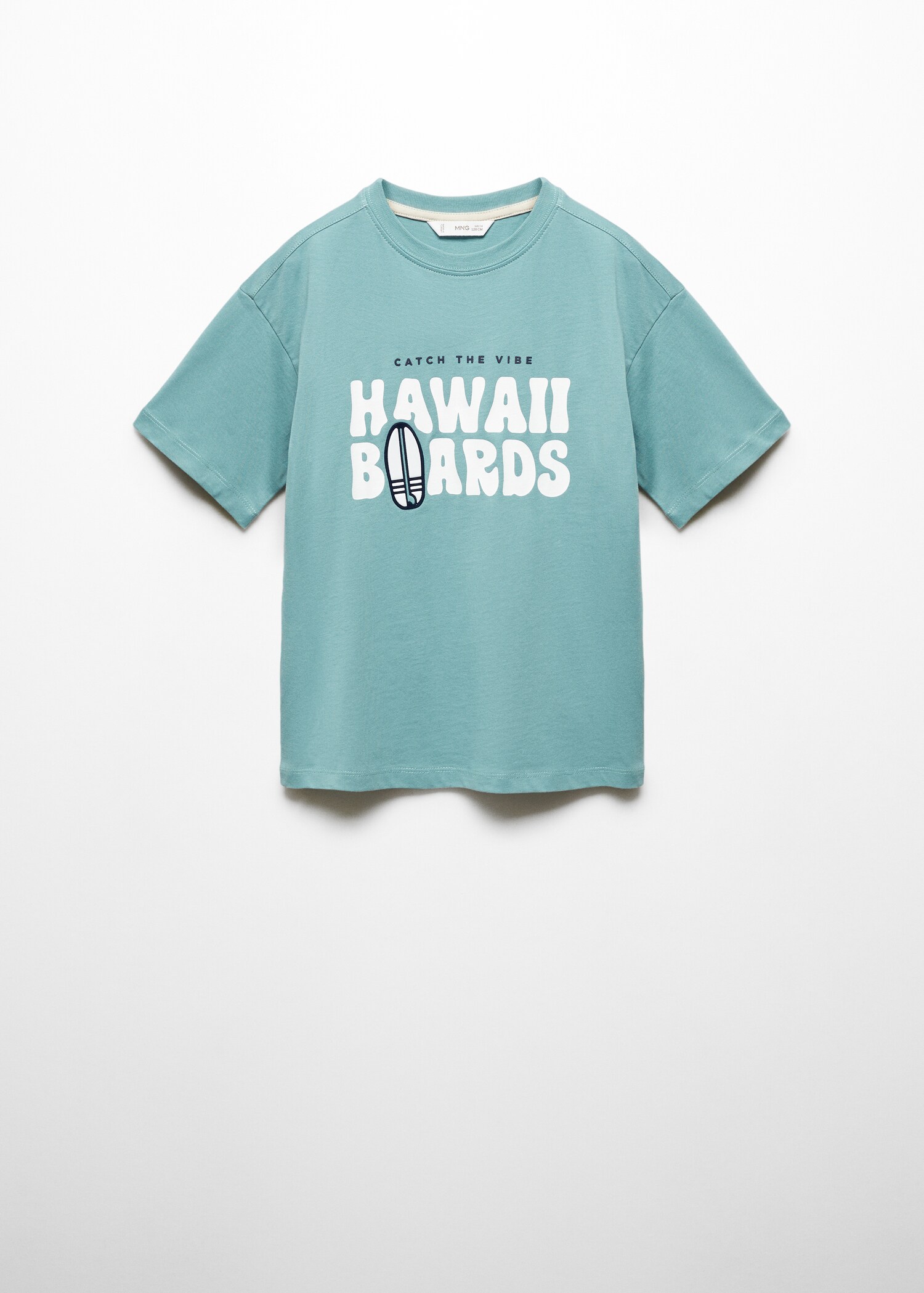 Katoenen T-shirt met bedrukte boodschap - Artikel zonder model