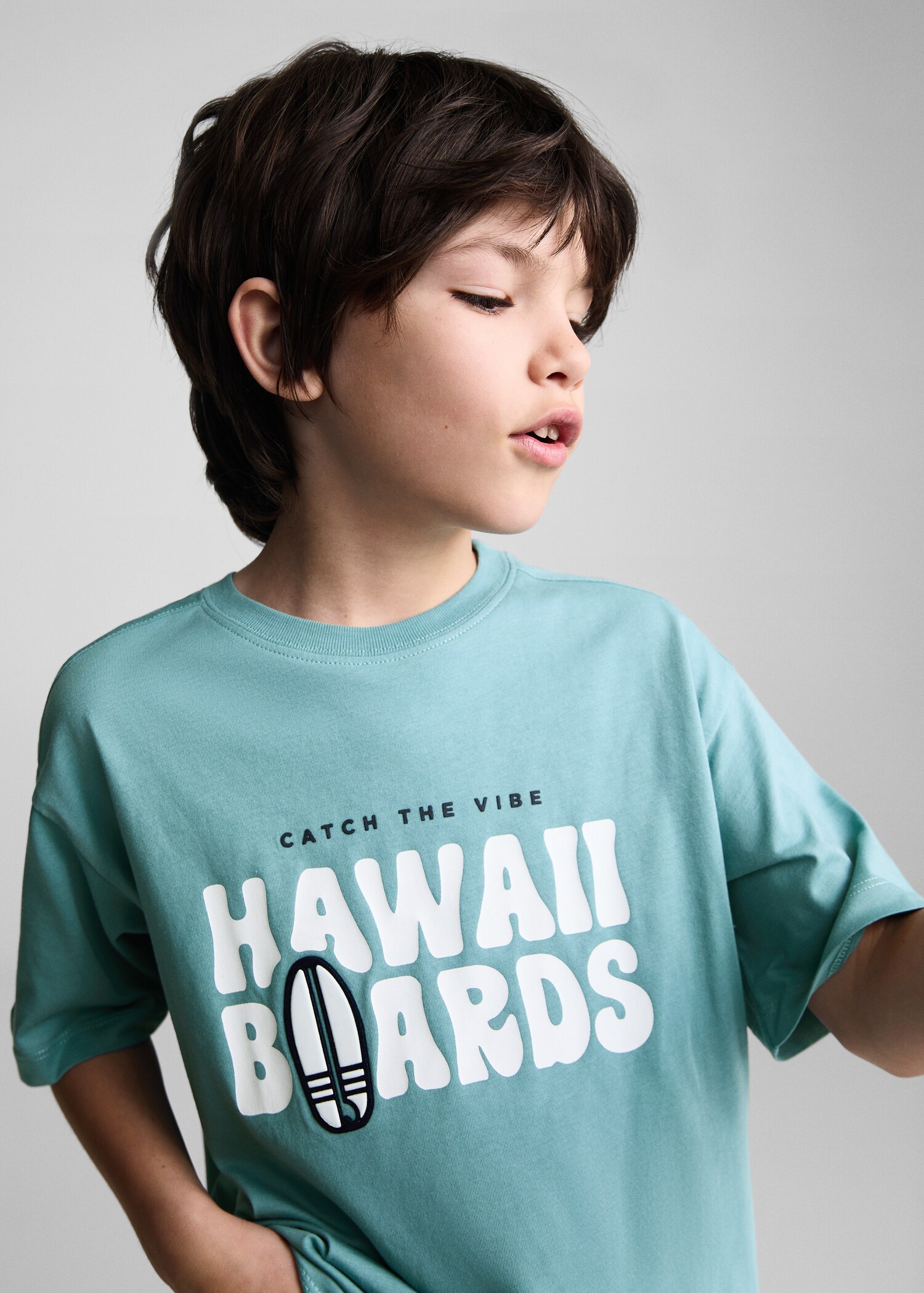 Katoenen T-shirt met bedrukte boodschap - Detail van het artikel 4