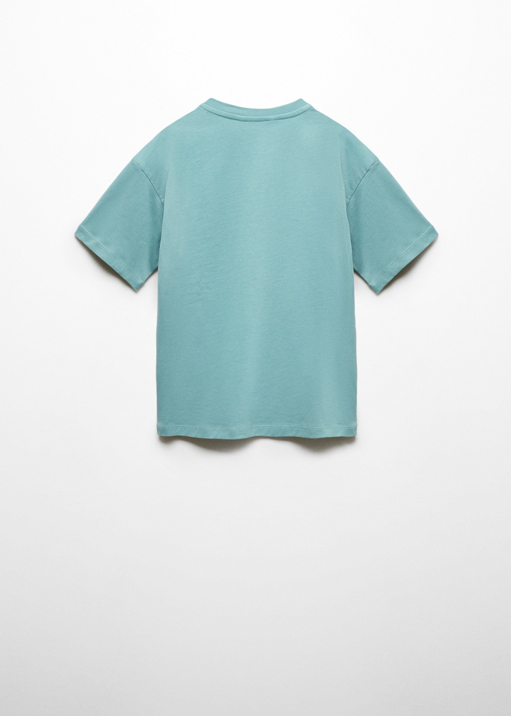 Cotton t-shirt with printed message - Reverse of the article, Green. Ref: 67017730-00.