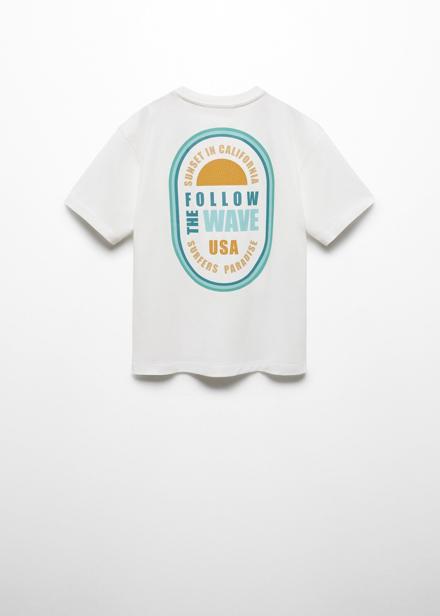 Embossed message t-shirt - Reverse of the article