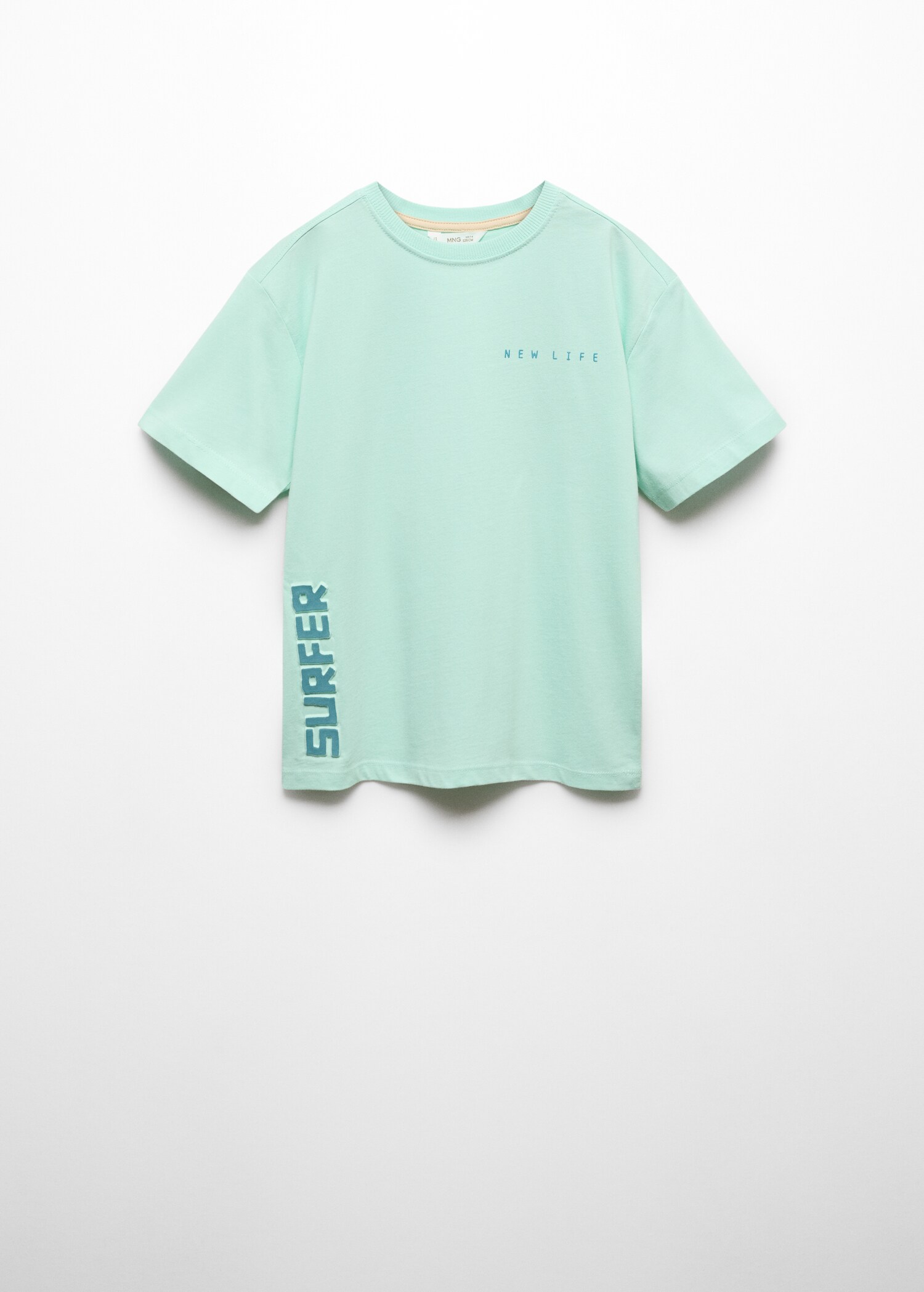 T-Shirt mit reliefartigem Schriftzug - Artikel ohne Model