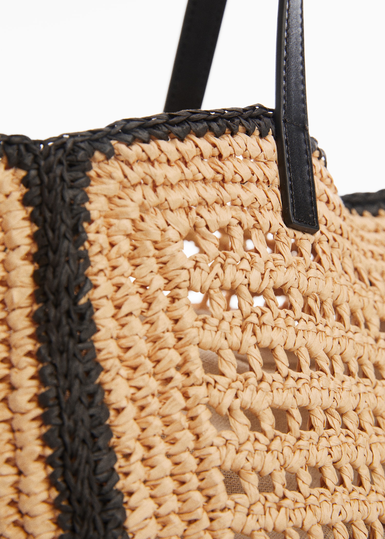Natural fibre shopper bag - Women | MANGO OUTLET USA