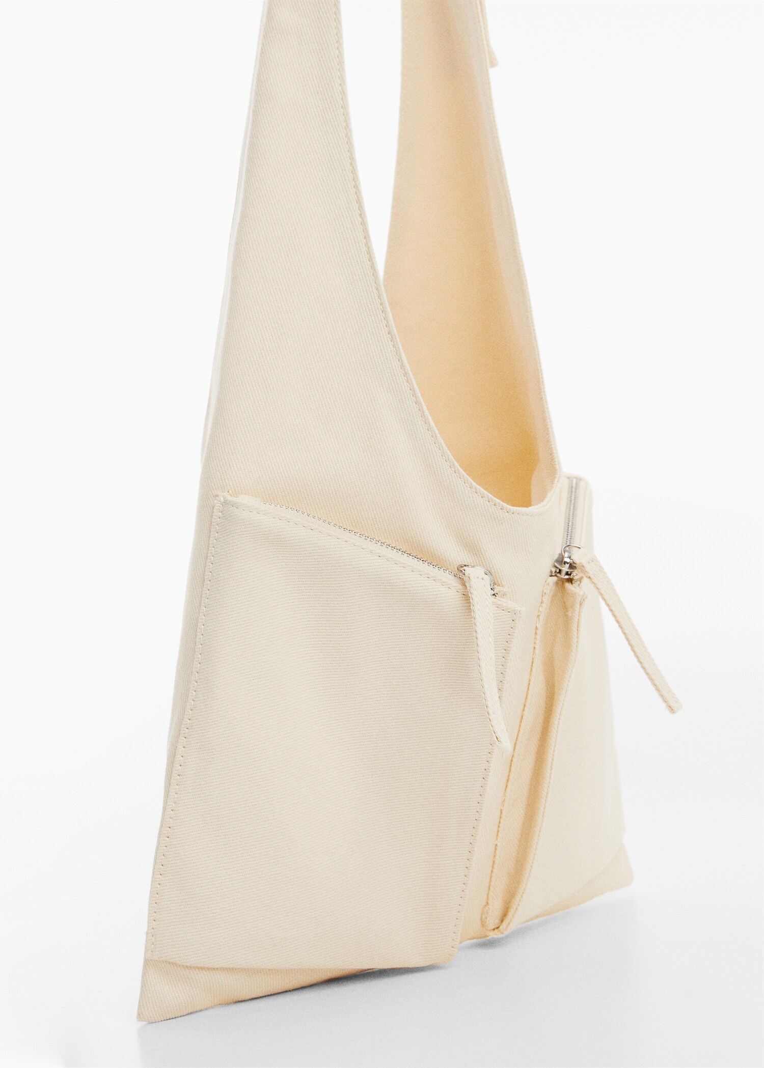 Denim bag with pockets - Medium plane