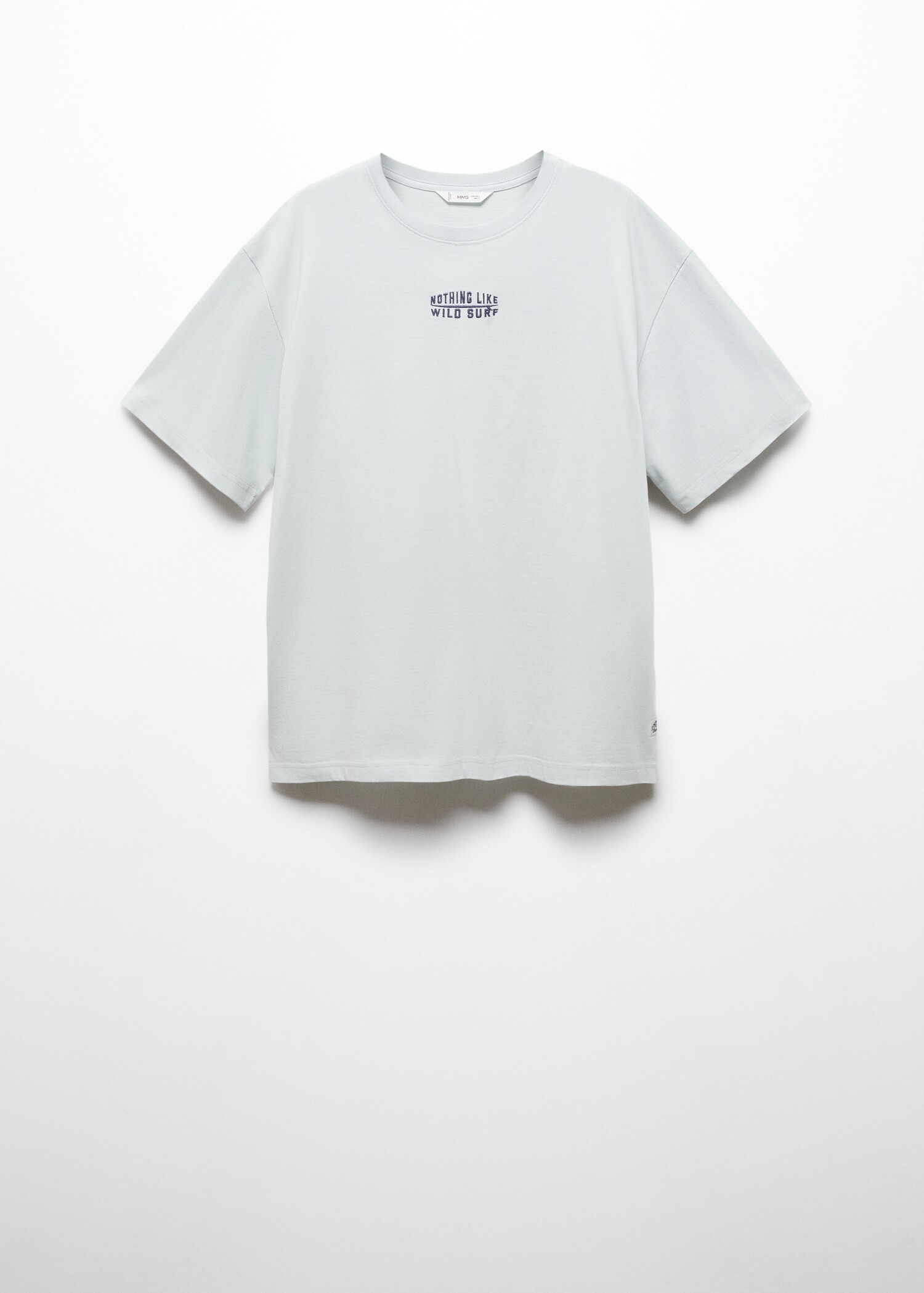 T-shirt coton message brodé - Article sans modèle