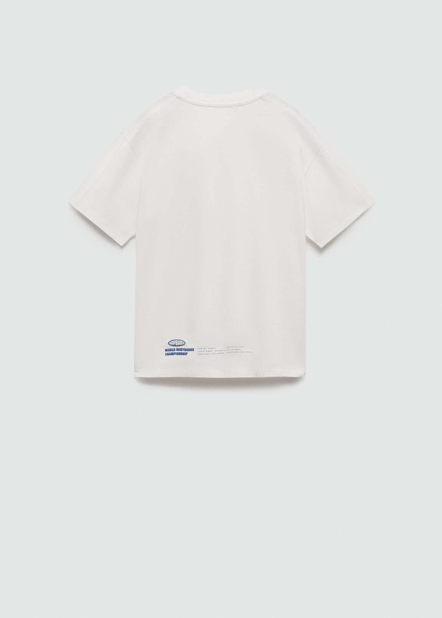Tryckt bomull-blandning t-shirt - Artikelns baksida