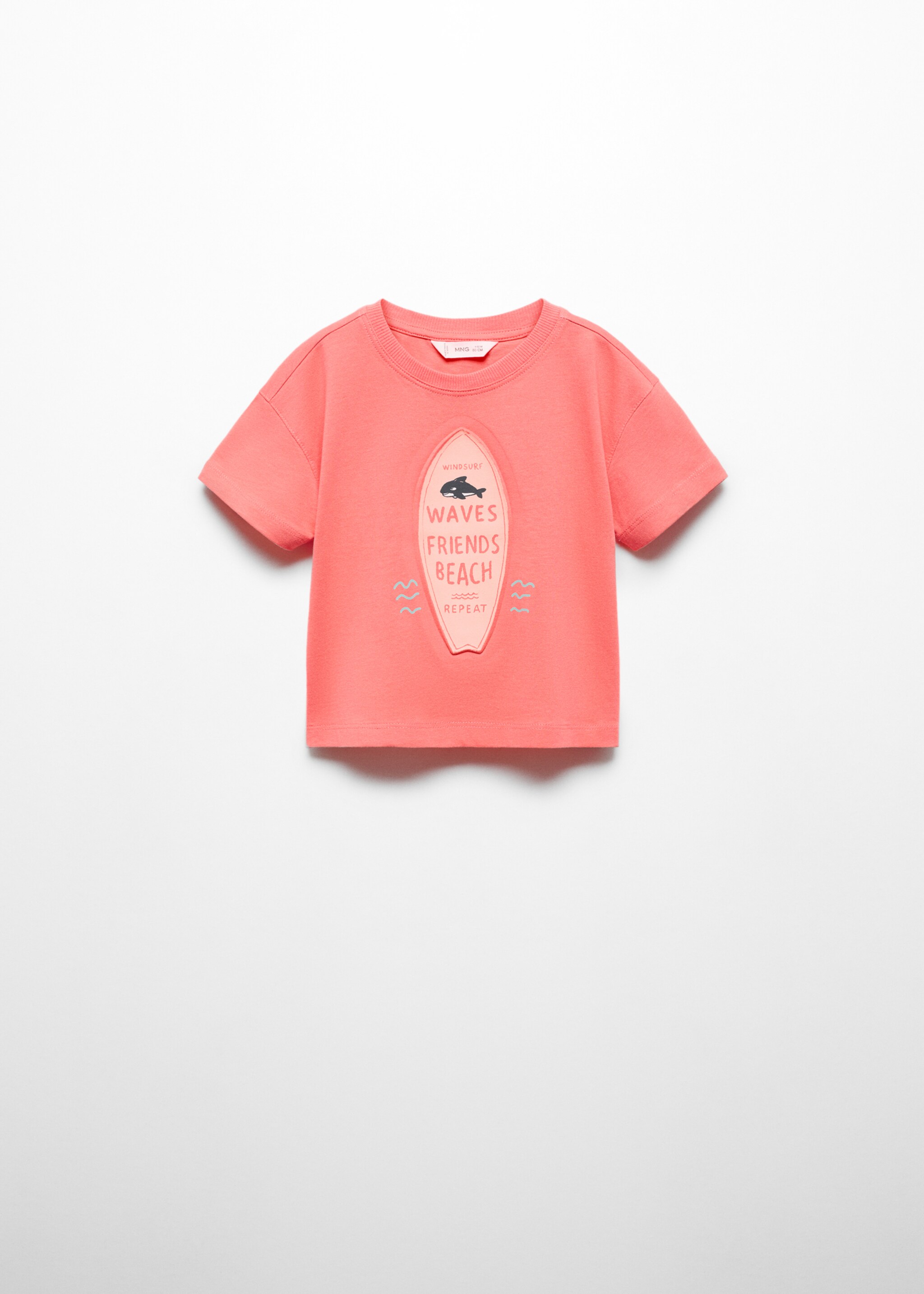 T-shirt i bomull tryckt budskap - Artikel utan modell