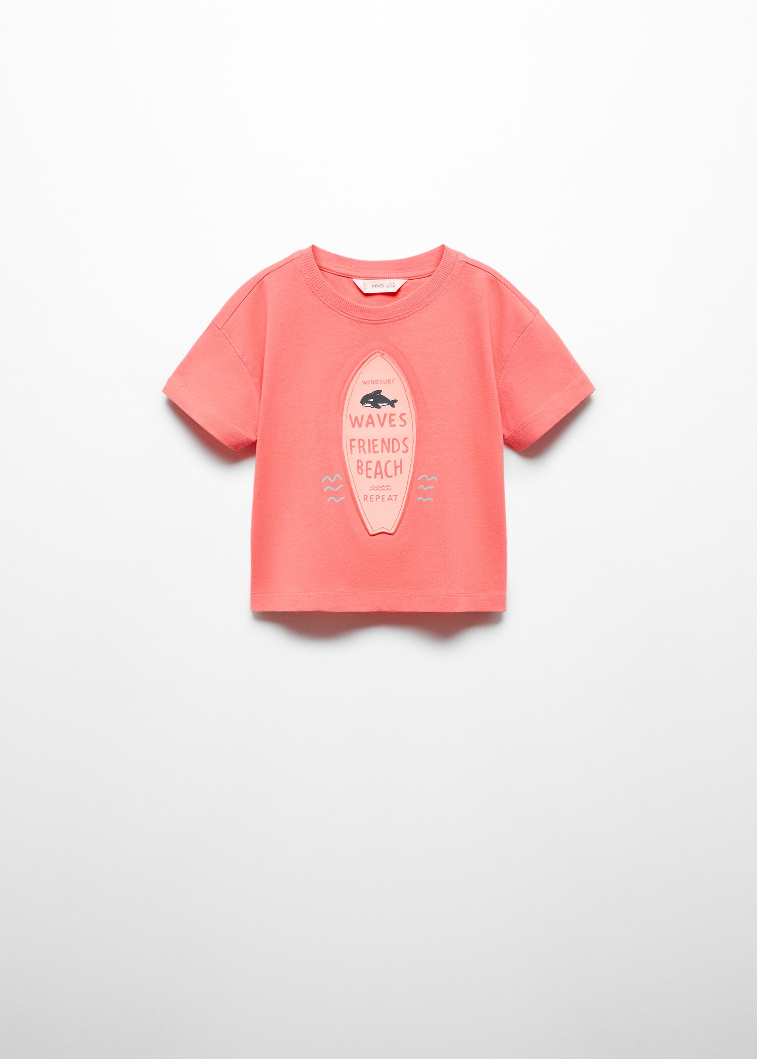 T-shirt i bomull tryckt budskap - Artikel utan modell