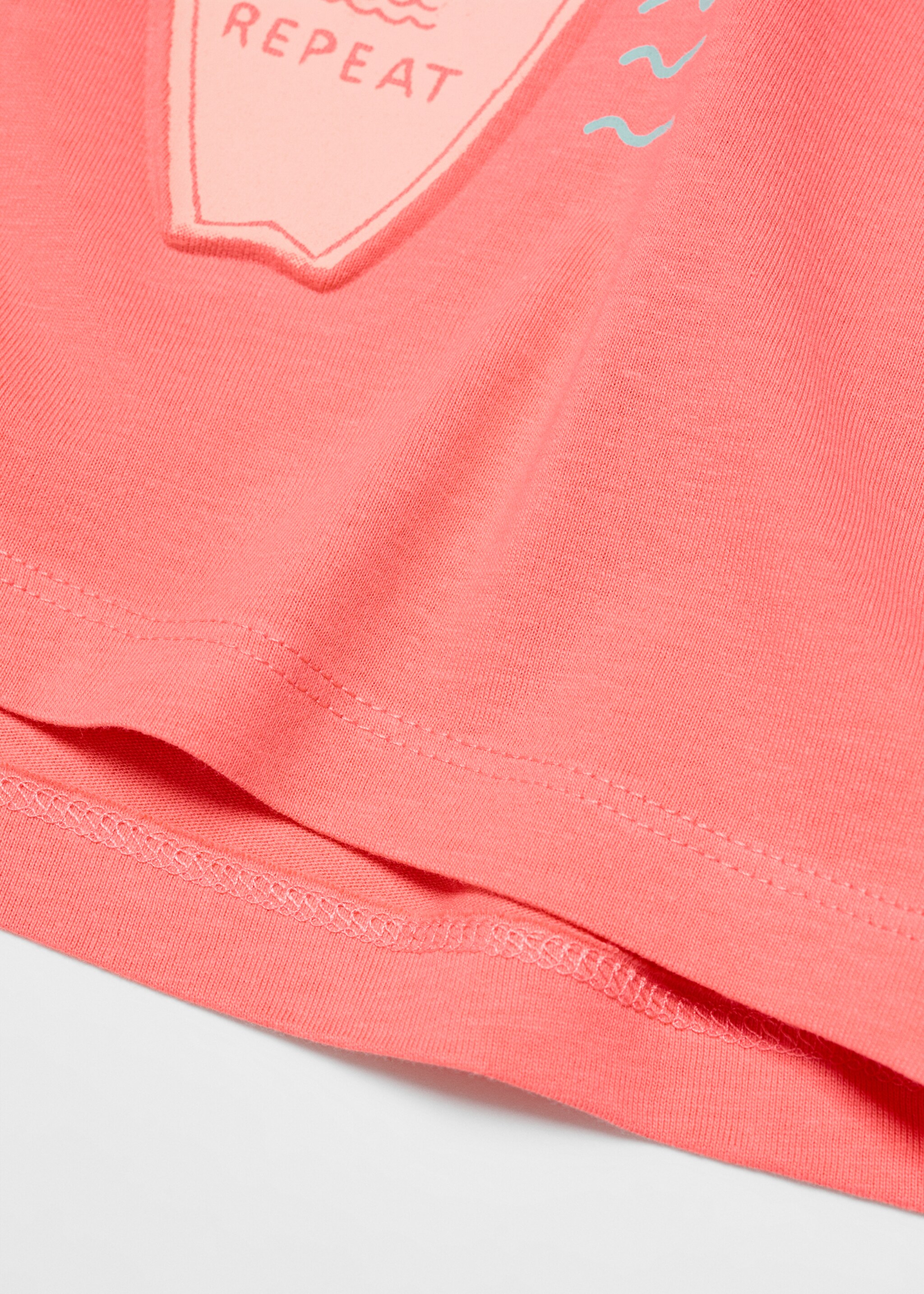 T-shirt i bomull tryckt budskap - Detaljer om artikeln 0