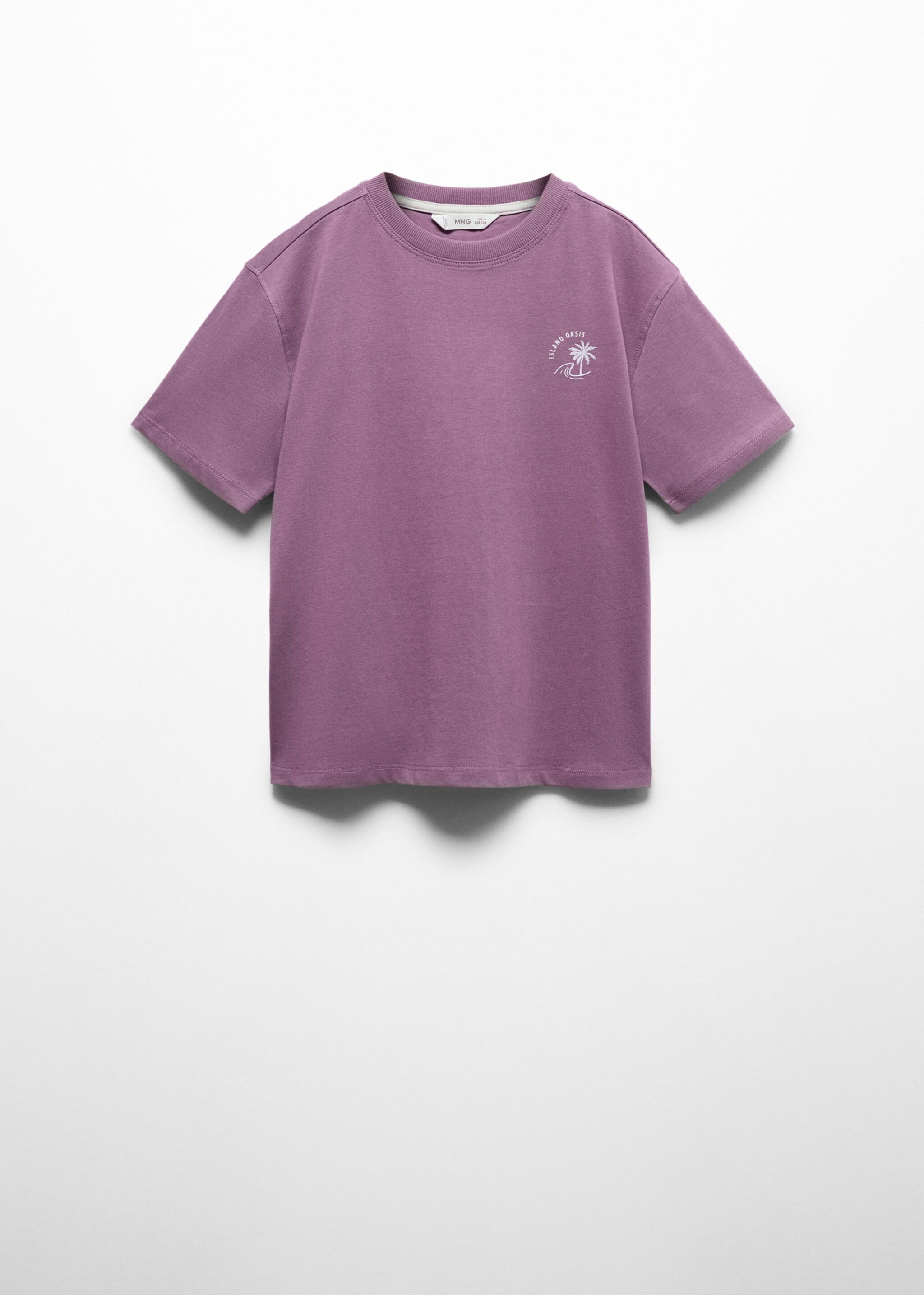 Bedrucktes Baumwoll-T-Shirt - Artikel ohne Model, Lila. Ref: 67017927-00.