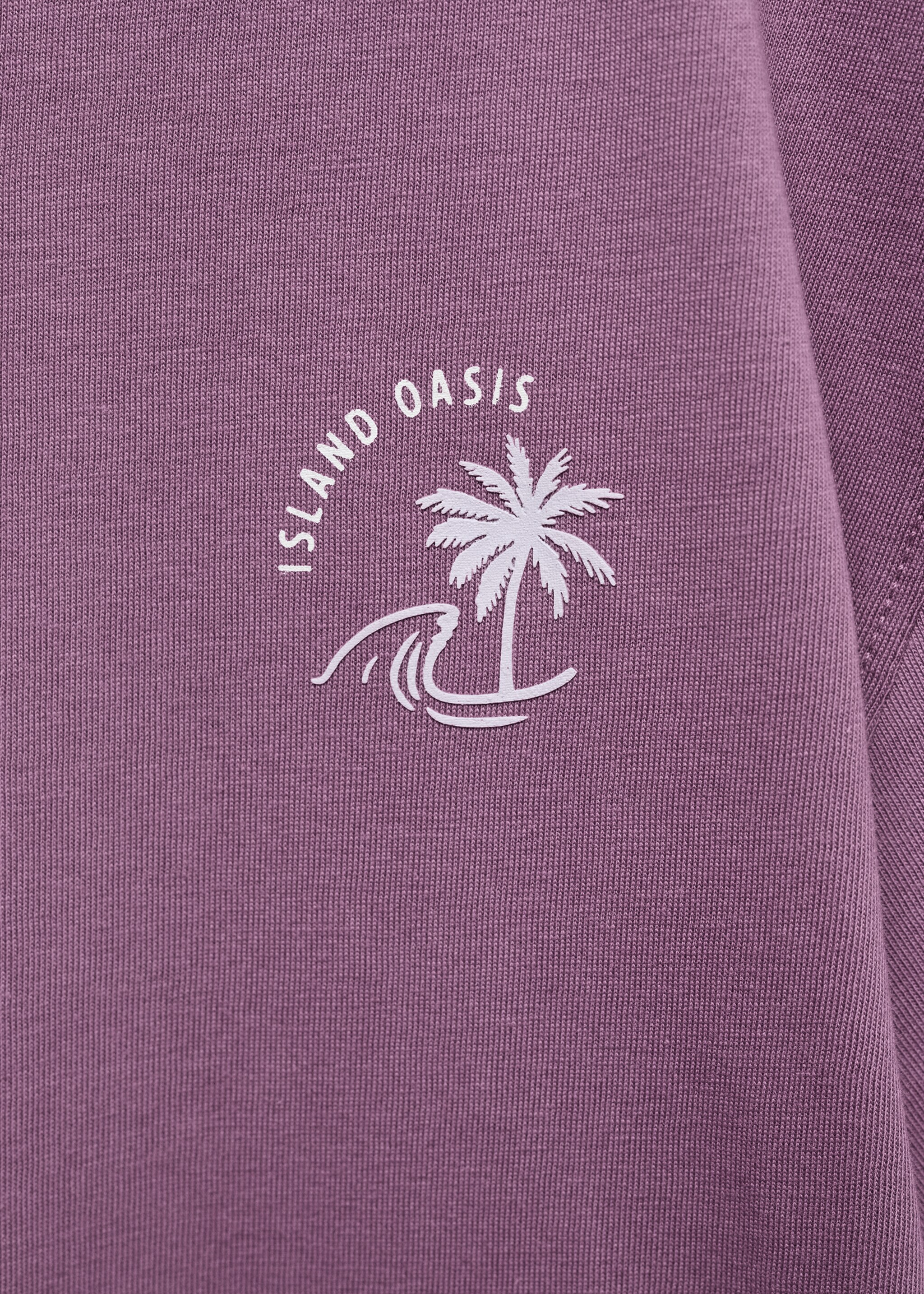 Bedrucktes Baumwoll-T-Shirt - Detail des Artikels 8, Lila. Ref: 67017927-00.