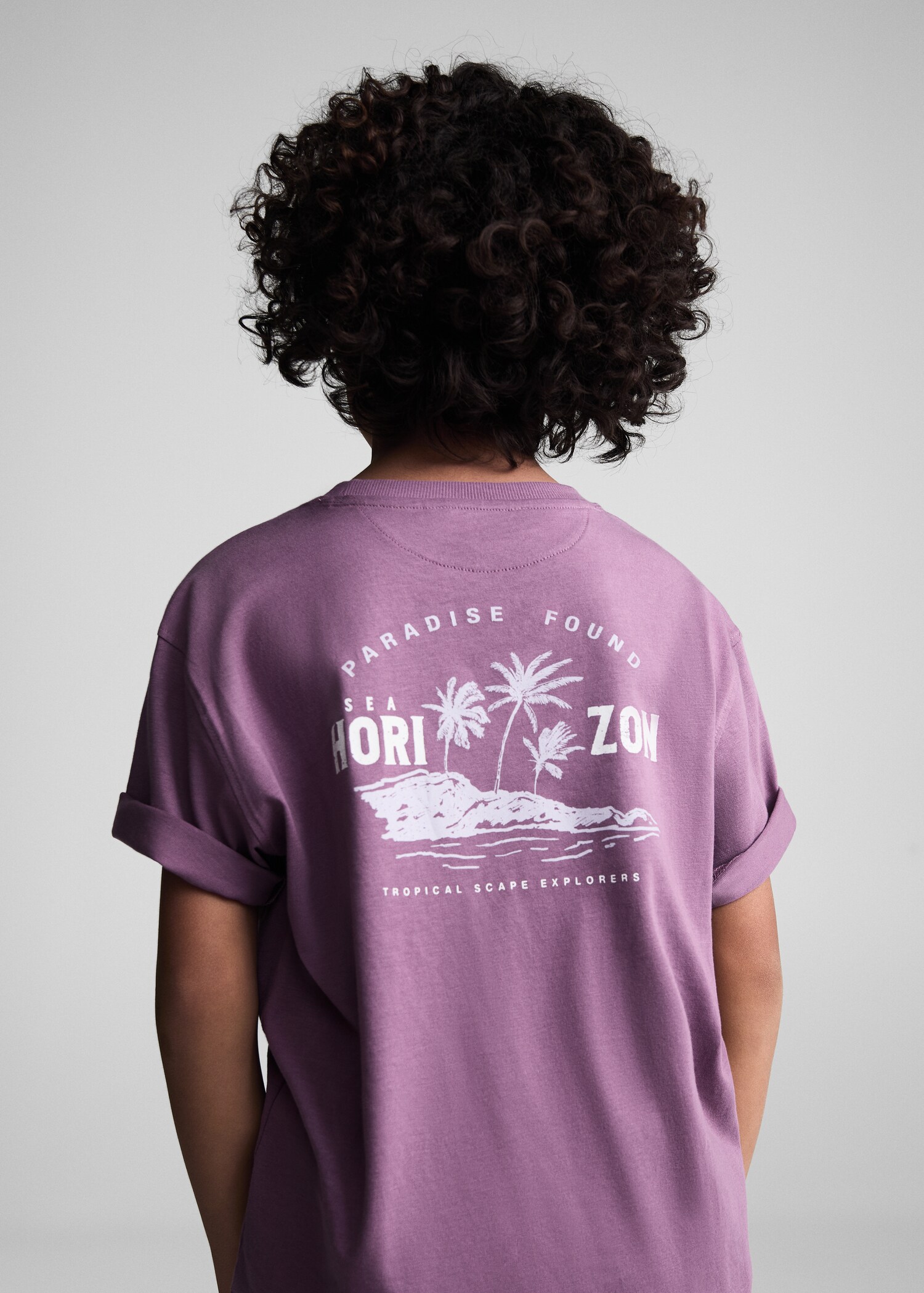 Bedrucktes Baumwoll-T-Shirt - Rückseite des Artikels