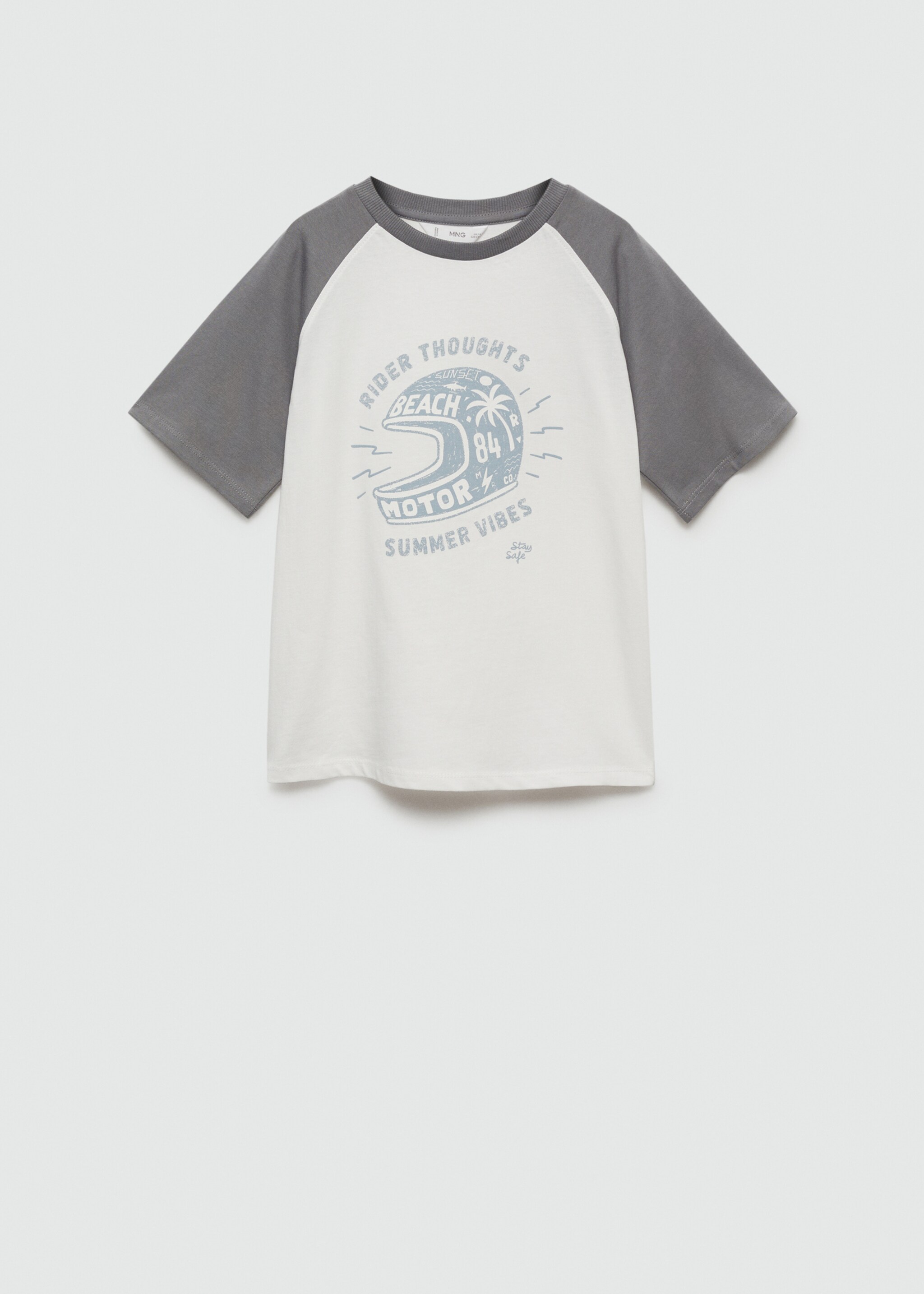 T-shirt bicolore imprimé - Article sans modèle