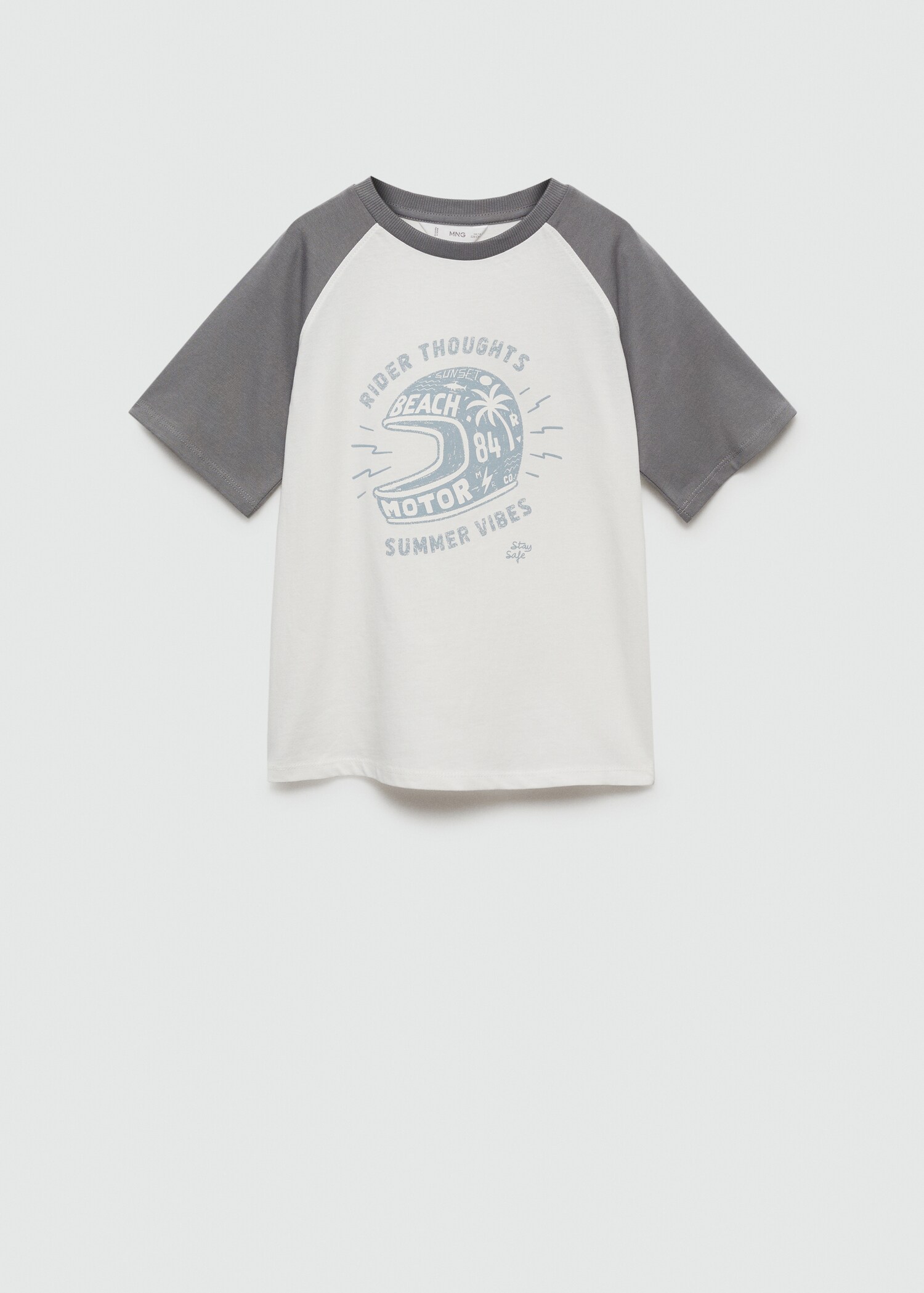 Two-tone printed t-shirt - Article without model