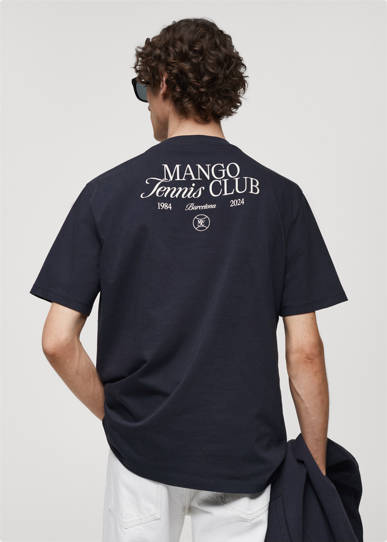Regular fit printed cotton t-shirt - Reverse of the article